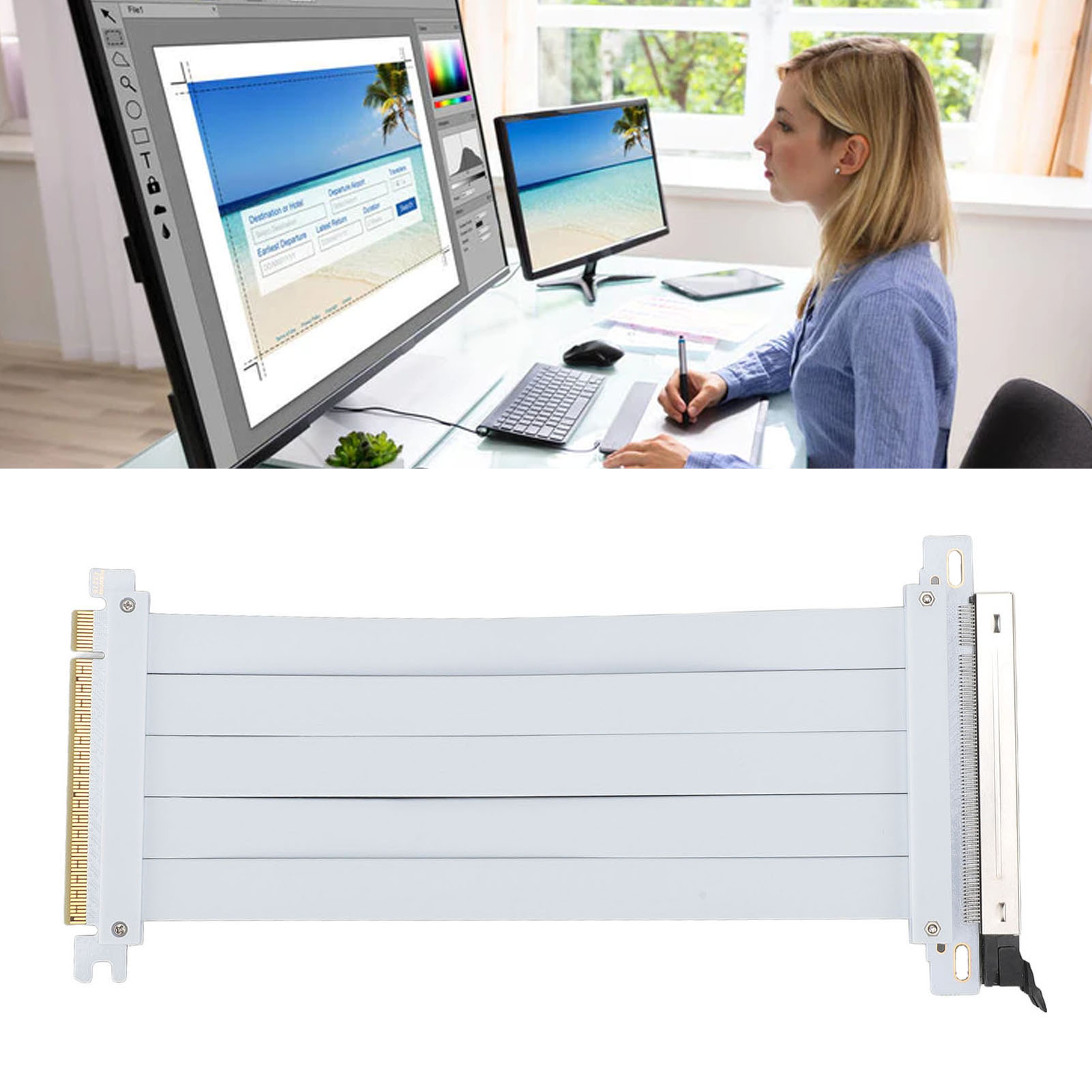 GPU PCIE 5.0 -Verlängerungskabel PCIe 5.0 Riser -Kabel 128 Gbit / S Für - Bild 23 von 34