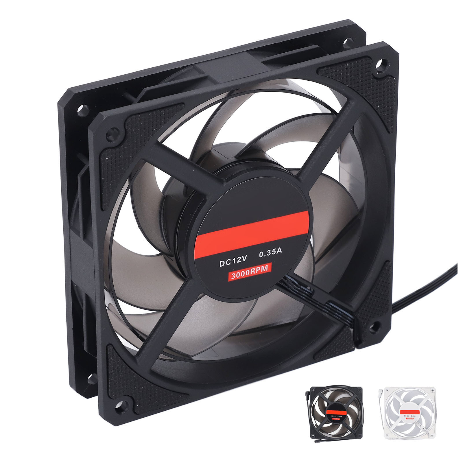 PWM Bearing Case Fan 120mm 3000RPM 4 Pin Quiet 7 Blades MFDB Computer Case Kit - Picture 13 of 18