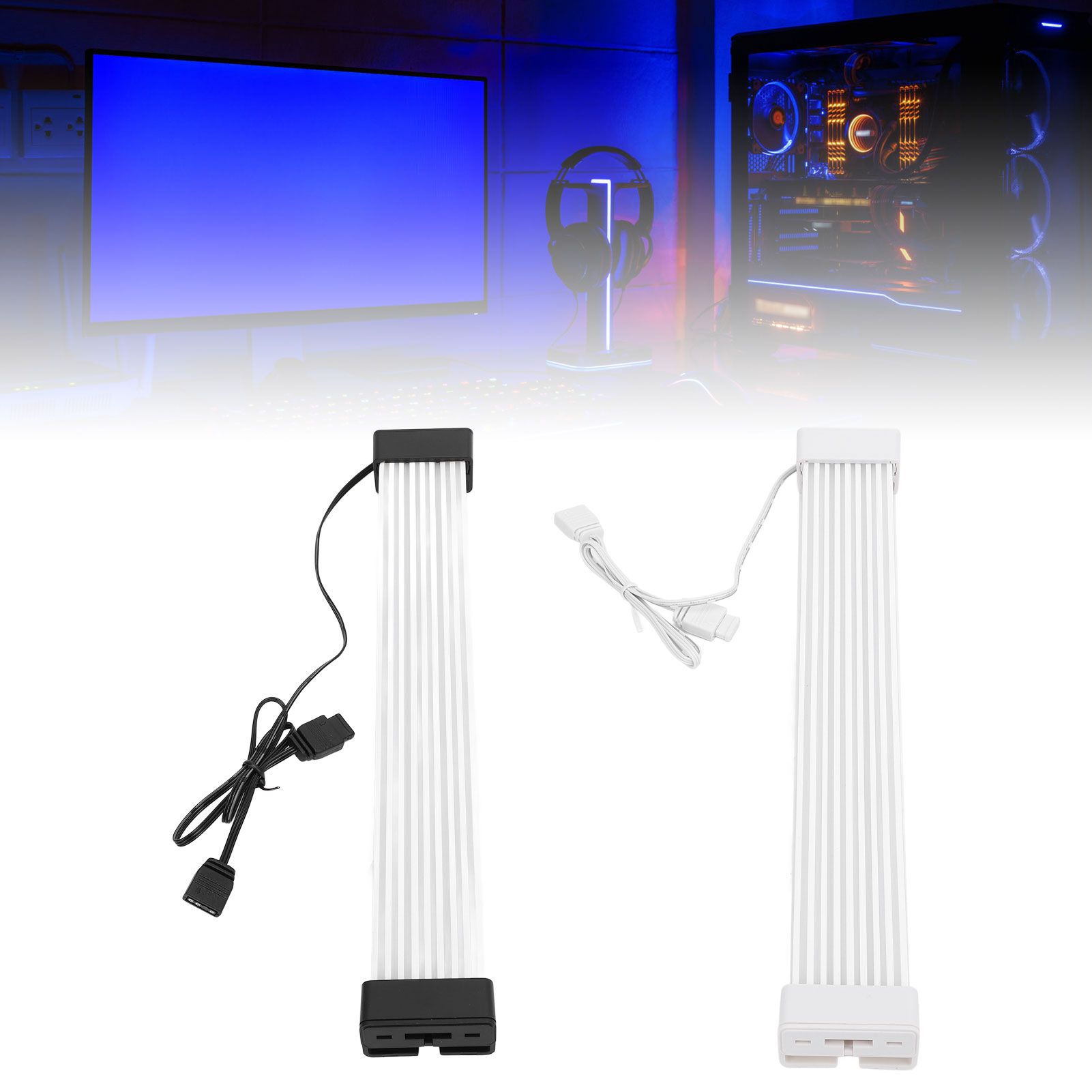 8Pin To 2x8Pin Connection Cable 5V ARGB Sync Cable 260mm Motherboard Graphics FY - Afbeelding 28 van 30