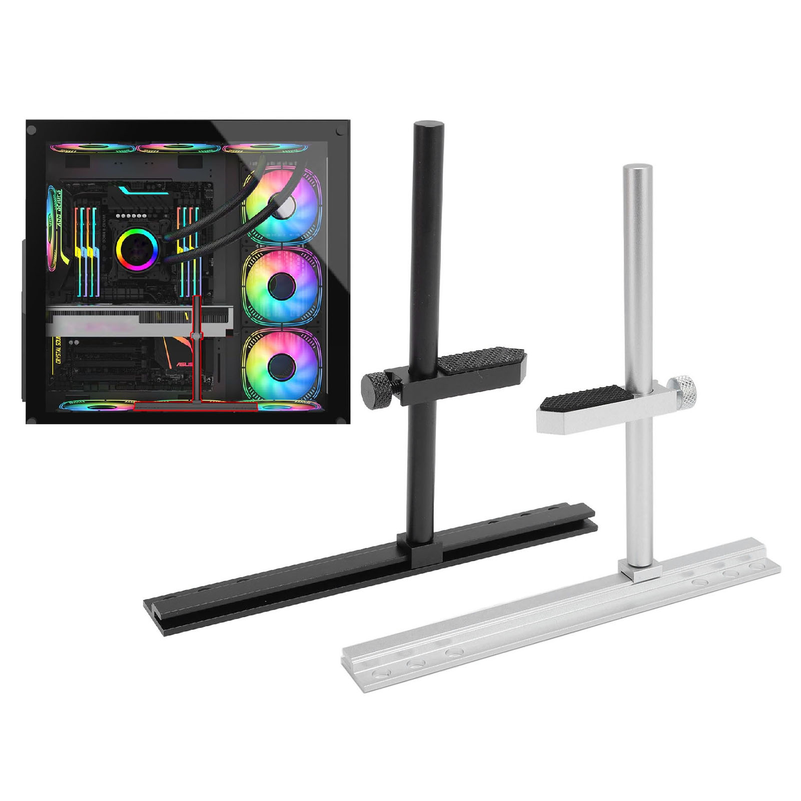 GPU Support Bracket Adjustable Anti Sag GPU Stand Video Card Sag Holder Brac NEW - Afbeelding 15 van 18