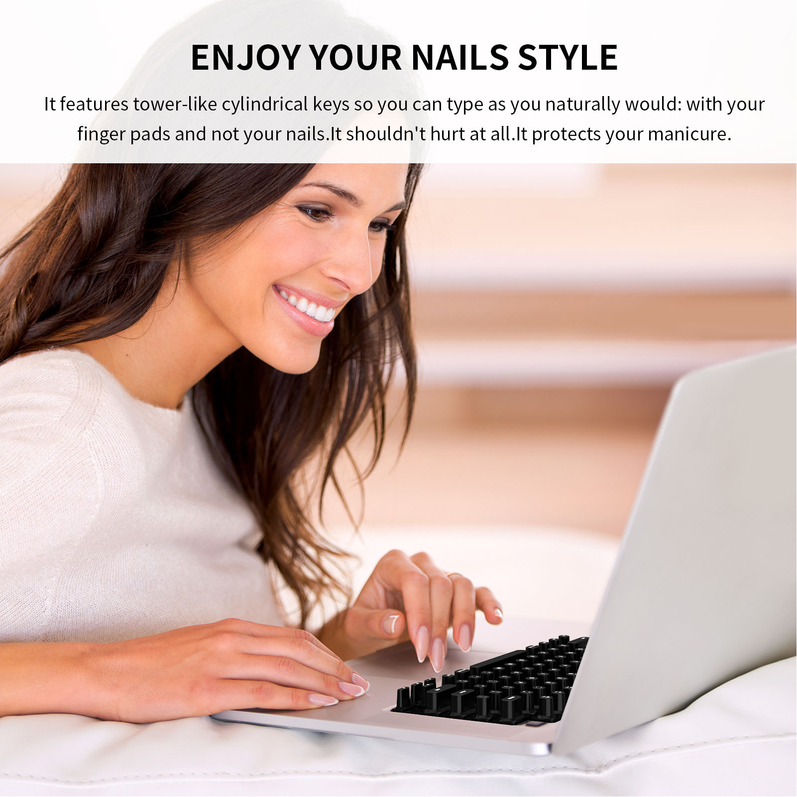 Keyboard Cover For OS X Laptop Soft Silicone Comfortable Typing Raised Keyb URS - Bild 27 von 30