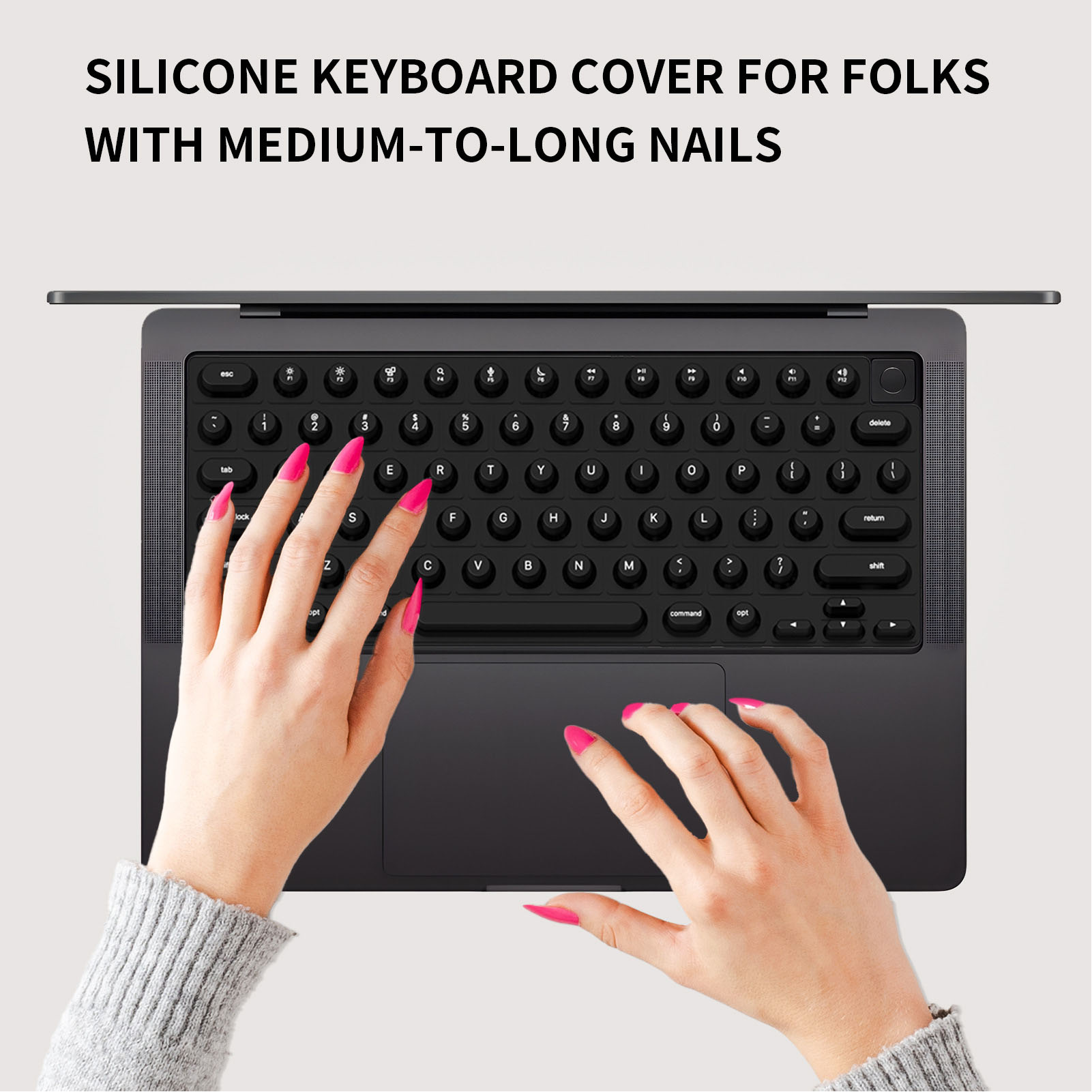 Keyboard Cover For OS X Laptop Soft Silicone Comfortable Typing Raised Keyb KUI - Afbeelding 28 van 30