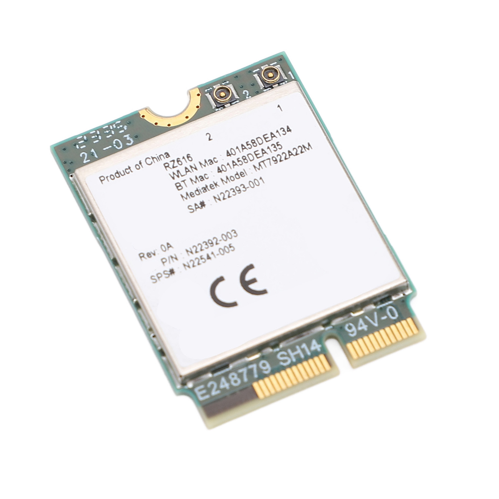 RZ616 MT7922A22M M.2 WiFi6E Wireless Card Module Adapter 5374Mbps
