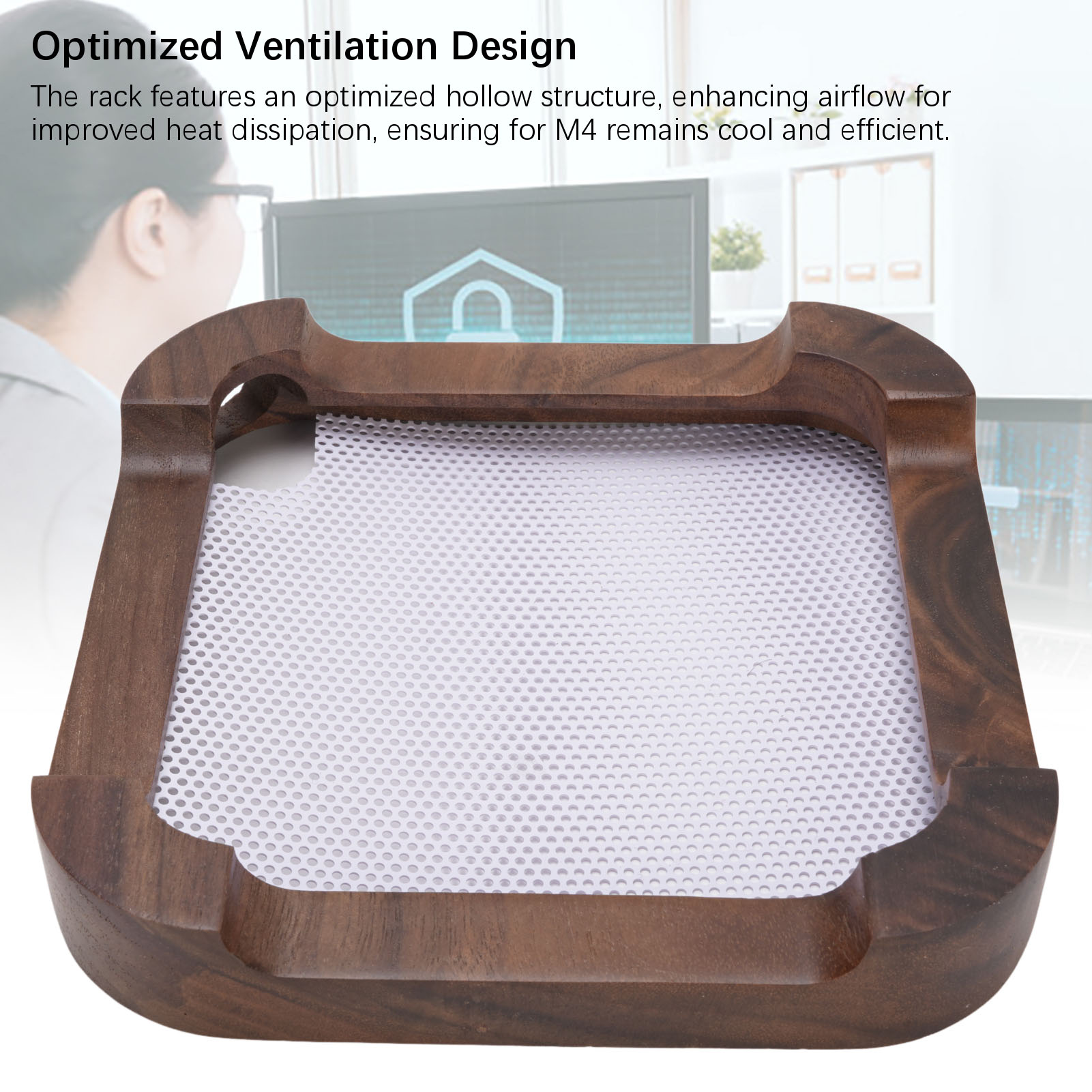 Desktop Stand Mount For M4 Wooden Desktop Computer Host Dock Stand Holder Do NEW - Afbeelding 18 van 18