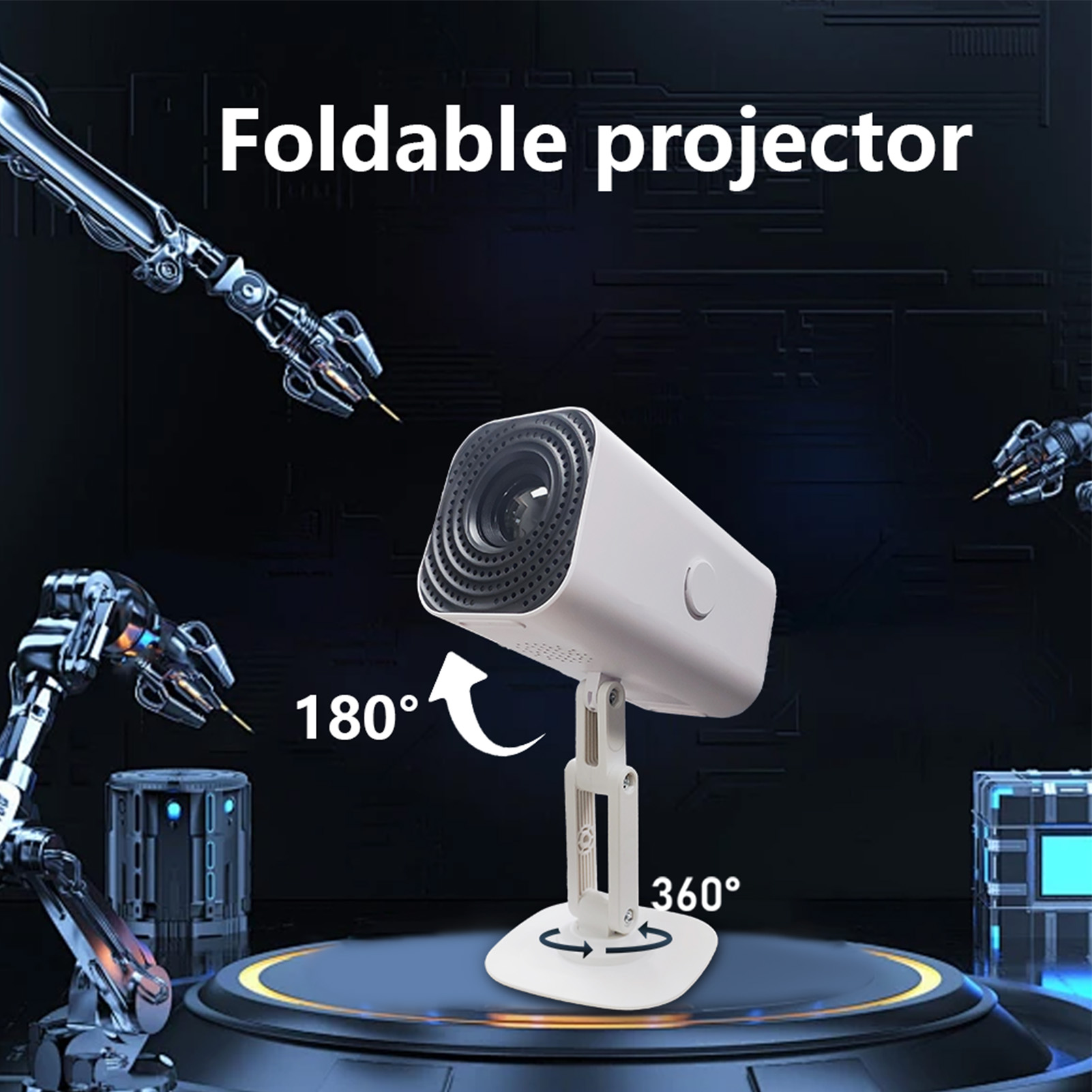 Hot Small Projector WiFi 1080P 360° Rotatable Portable For Phone Laptop Home Th - Picture 25 of 30