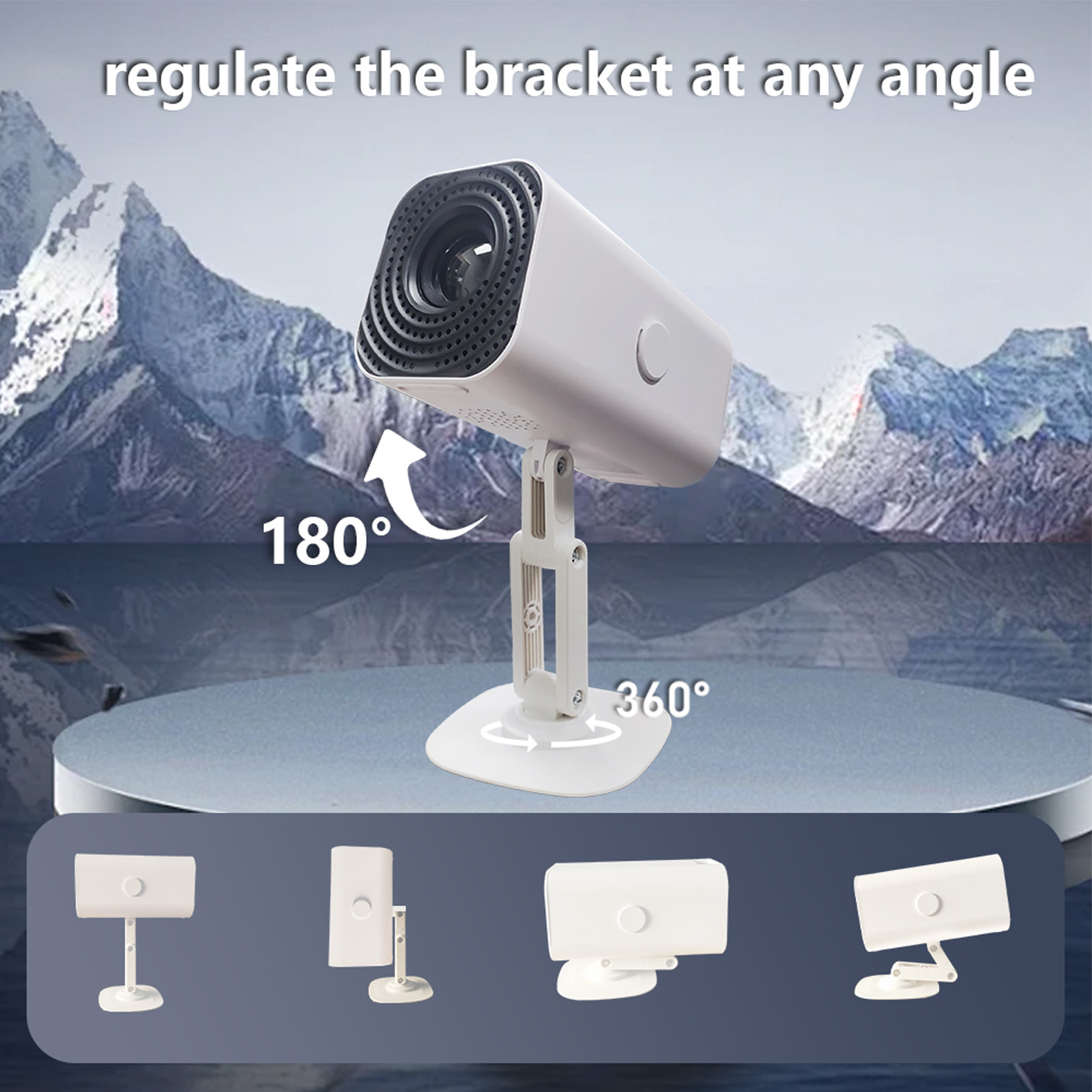 Hot Small Projector WiFi 1080P 360° Rotatable Portable For Phone Laptop Home Th - Picture 30 of 30