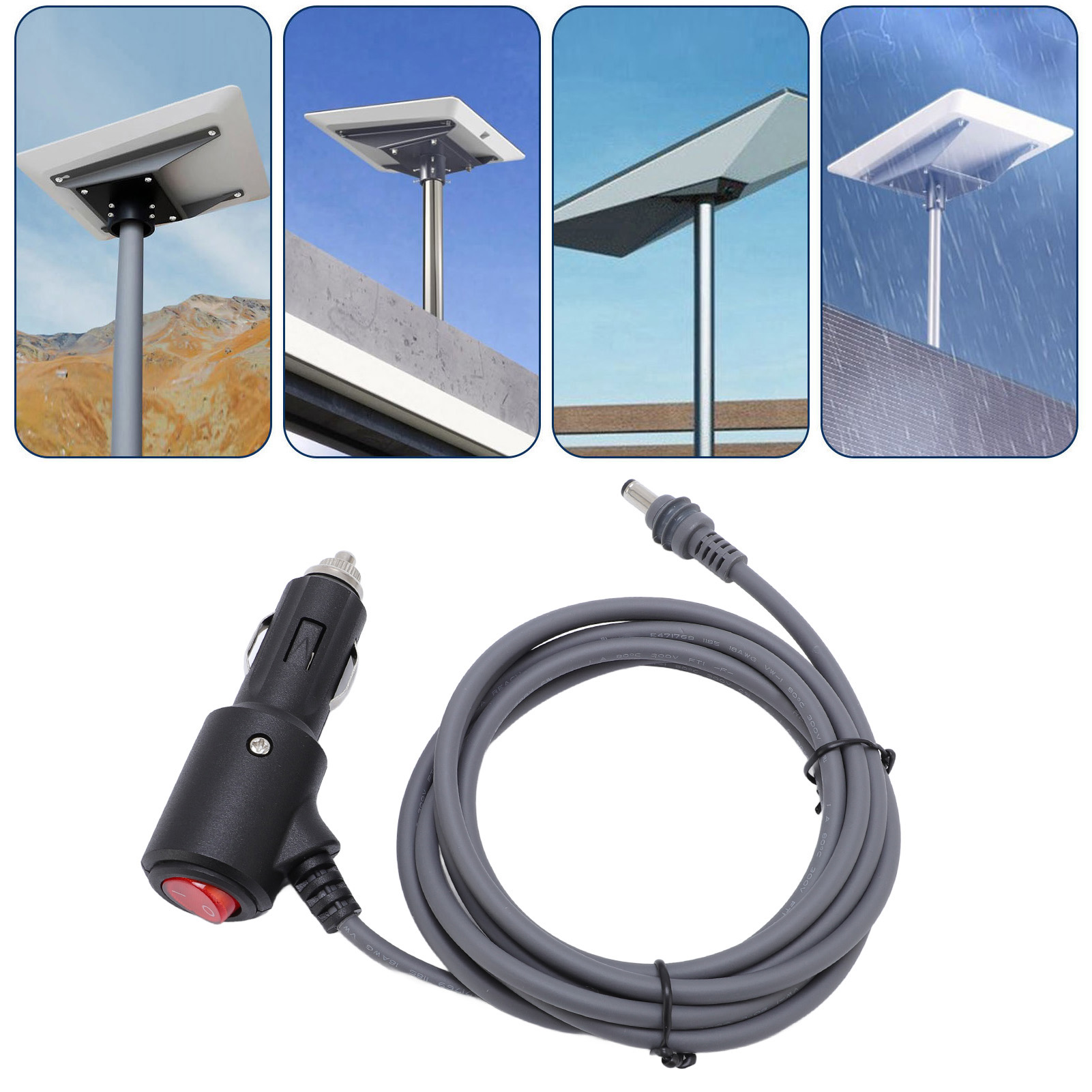 Car Charger Power Cable For Dish 18AWG Rainproof Cigar Lighter Adapter To D Part - Picture 30 of 32