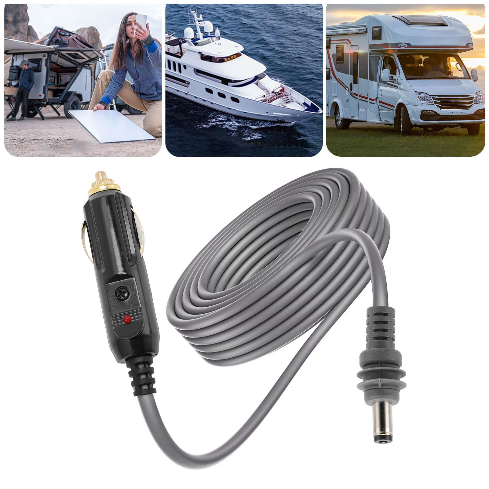 Hot Satellite Power Supply Cable Car Lighter Plug 18AWG Rain Proof Satellite Ca - Picture 28 of 31