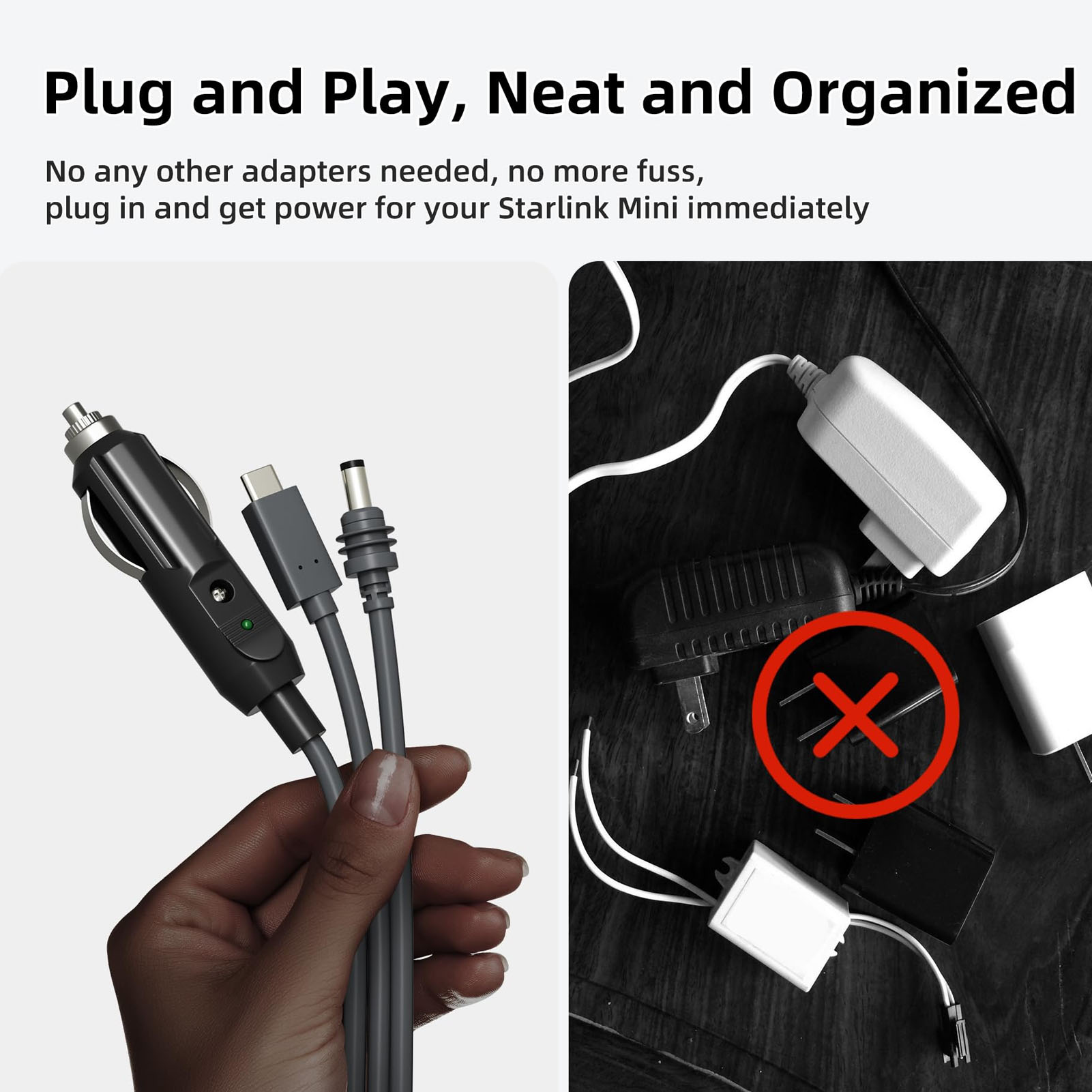 3 In 1 DC-Netzkabel Plug And Play 100W USB C 12-24V Autoladegerät DC Männli URS - Bild 28 von 33
