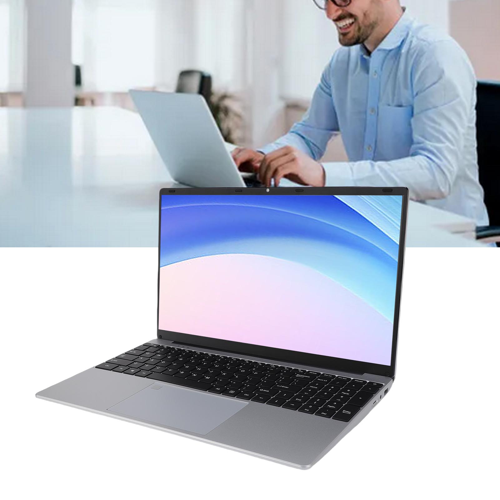 15.6 Inch Laptop Computer Quad Core CPU 16GB Laptop PC With Fingerprint Unlock - Picture 26 of 48