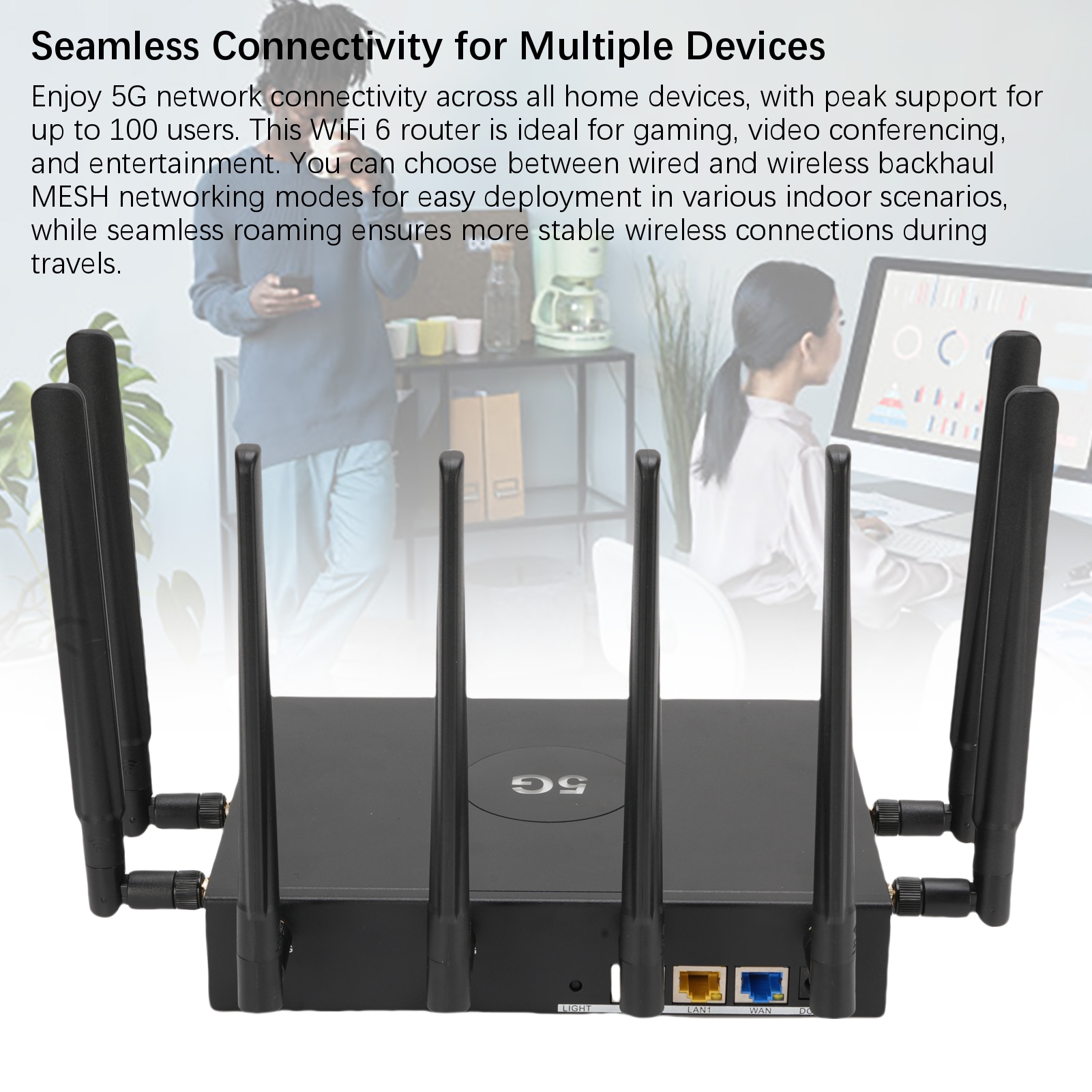 Dual Band WiFi 6 CPE Router 4.67Gbps NR NSA SA 5G Cellular Wireless Router - Afbeelding 27 van 33
