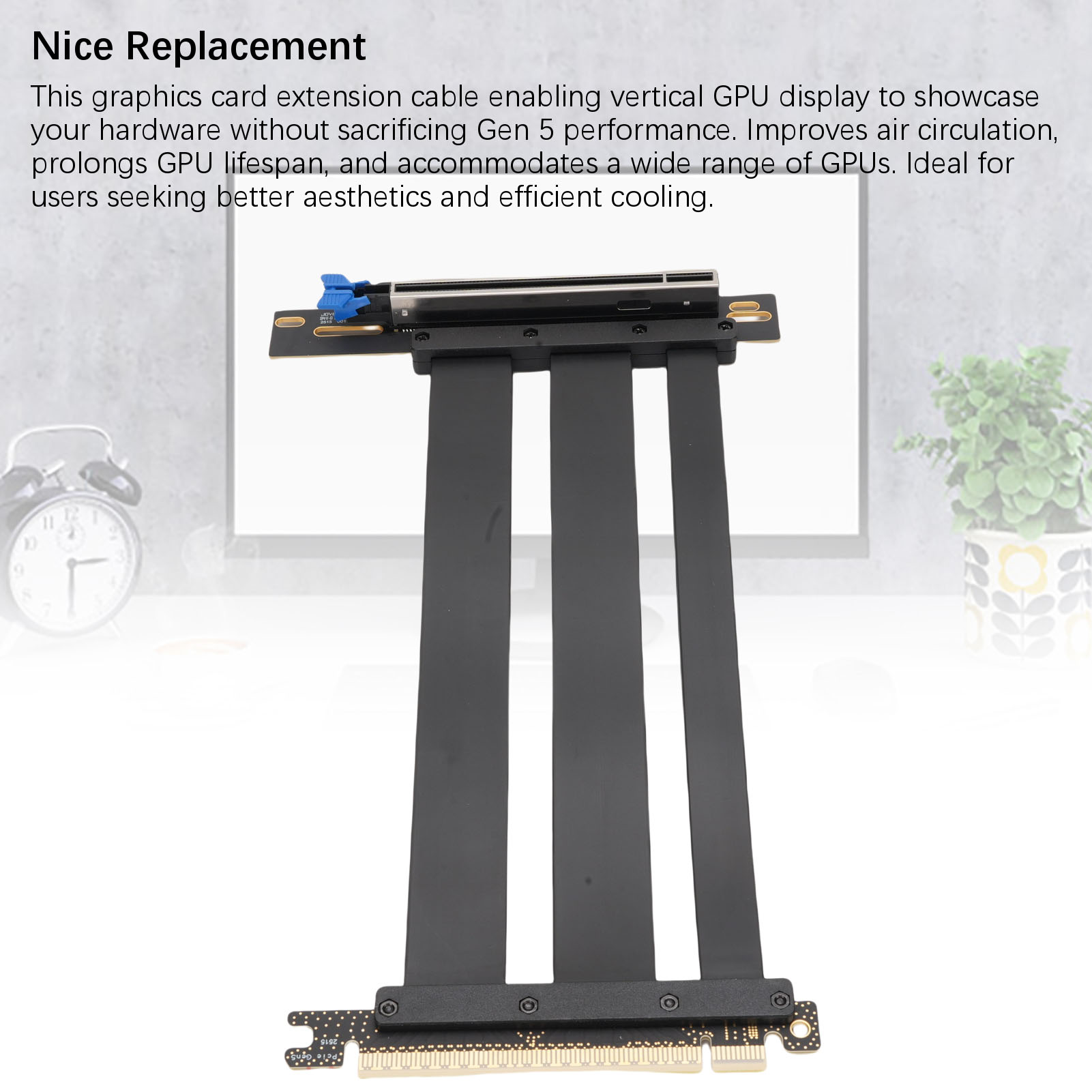 Câble élévateur PCIE 5.0 neuf compatible avec extension de carte graphique GPU RTX4090 5090 Gen 5 - Photo 26/36