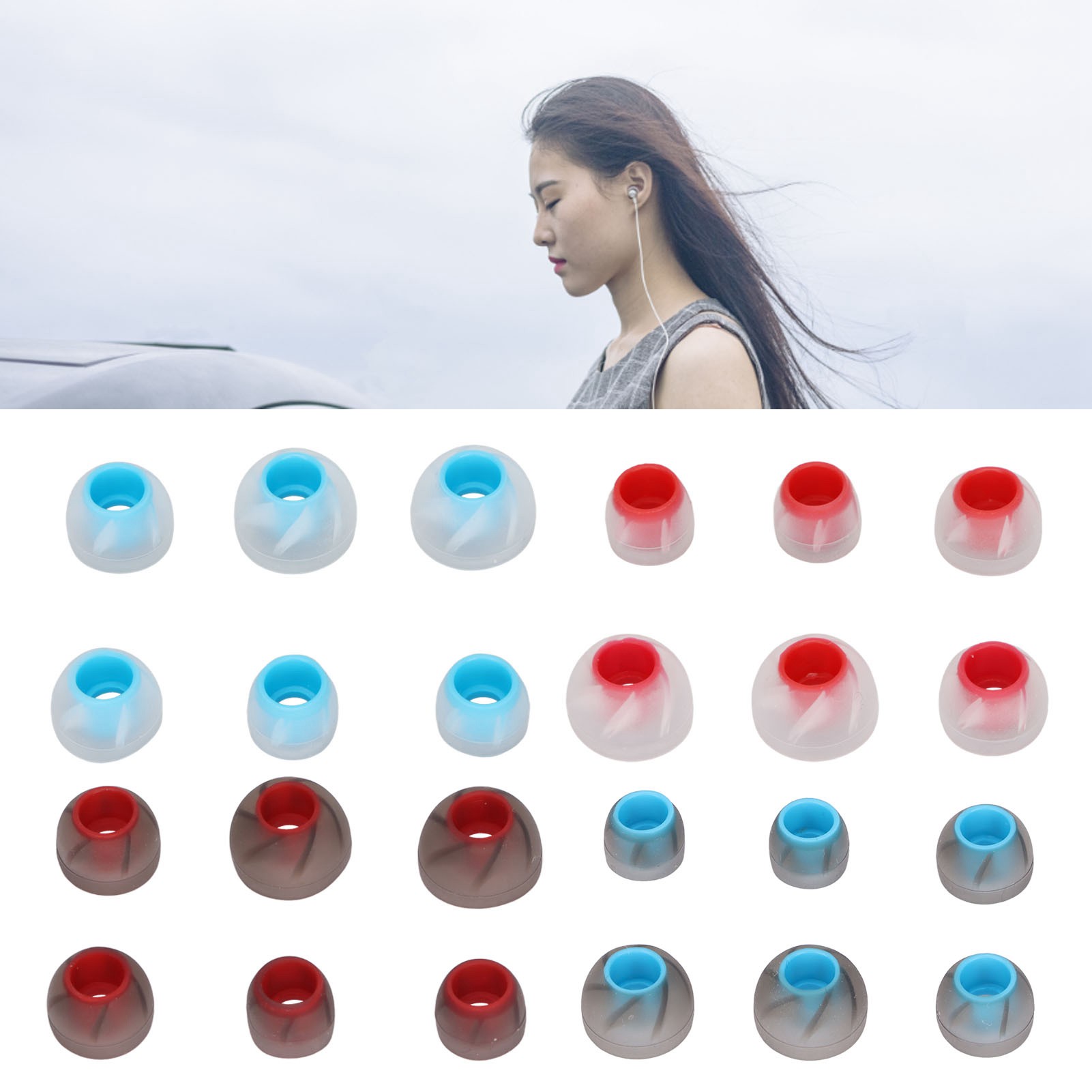 6pcs Earphone Eartips Silicone Soft Noise Isolation 3 Sizes Replacement Earp ZZ1 - Picture 15 of 24