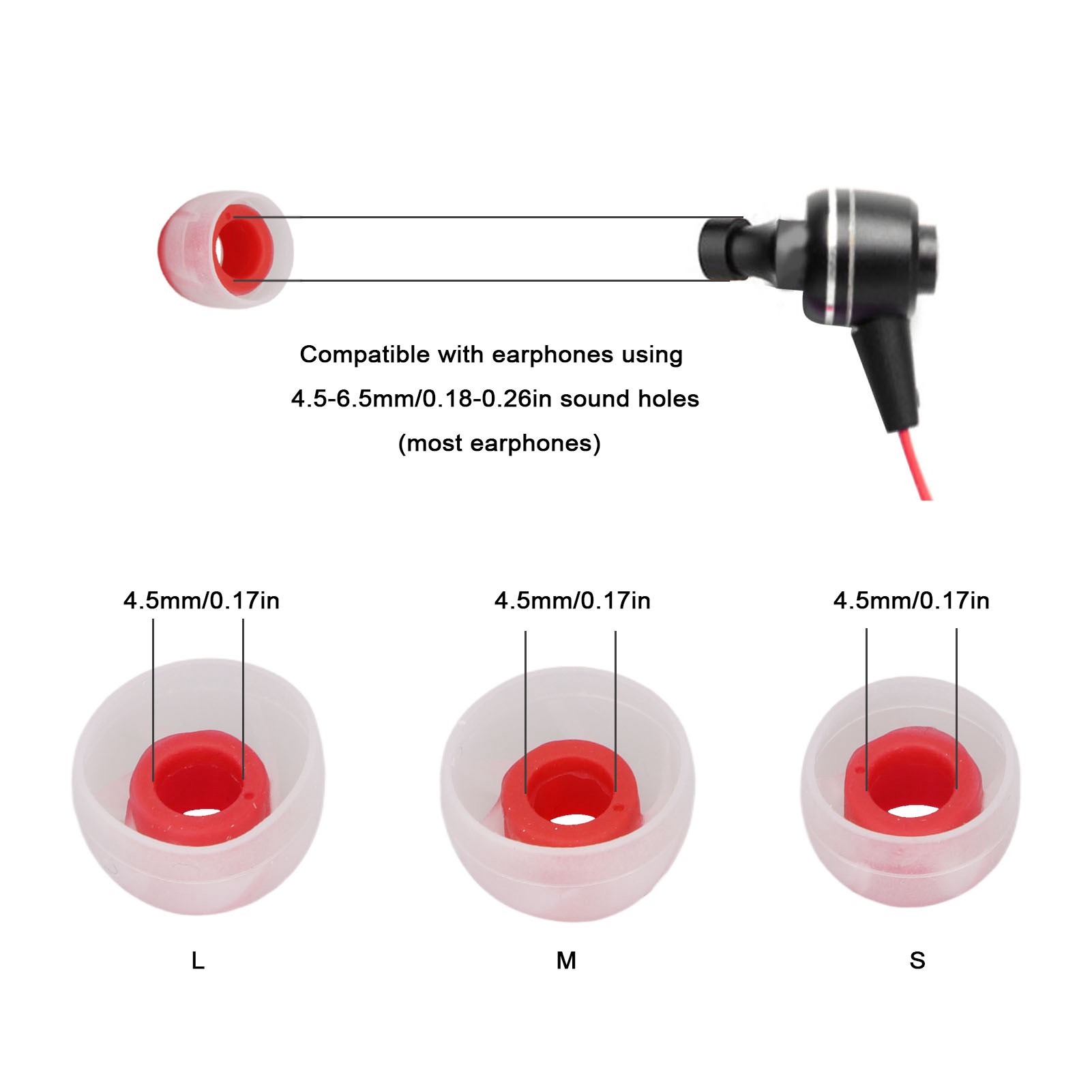 6pcs Earphone Eartips Silicone Soft Noise Isolation 3 Sizes Replacement Earp ZZ1 - Picture 17 of 24