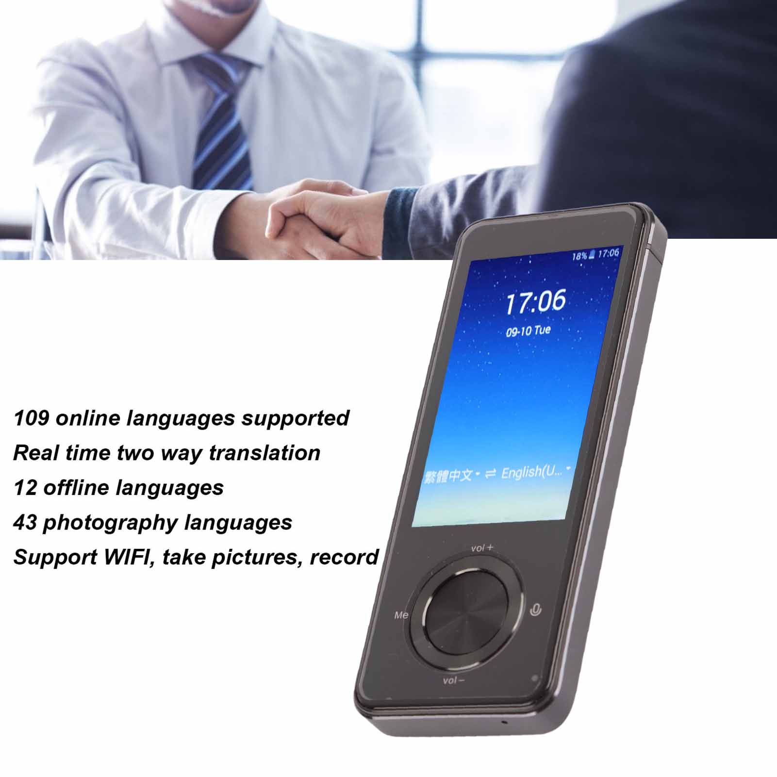 Smart Voice Translator 137 Online 10 Offline 43 Photography Language Real Tim FY - Afbeelding 21 van 26