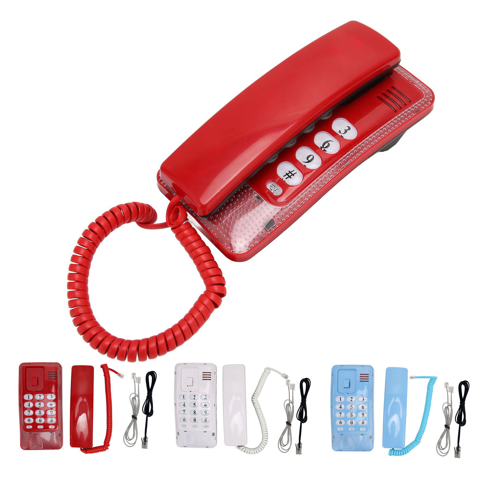 Wall Mounted Wired Telephone Rebroadcast Waterproof Dustproof Retro Wall Phon CB - Afbeelding 25 van 33