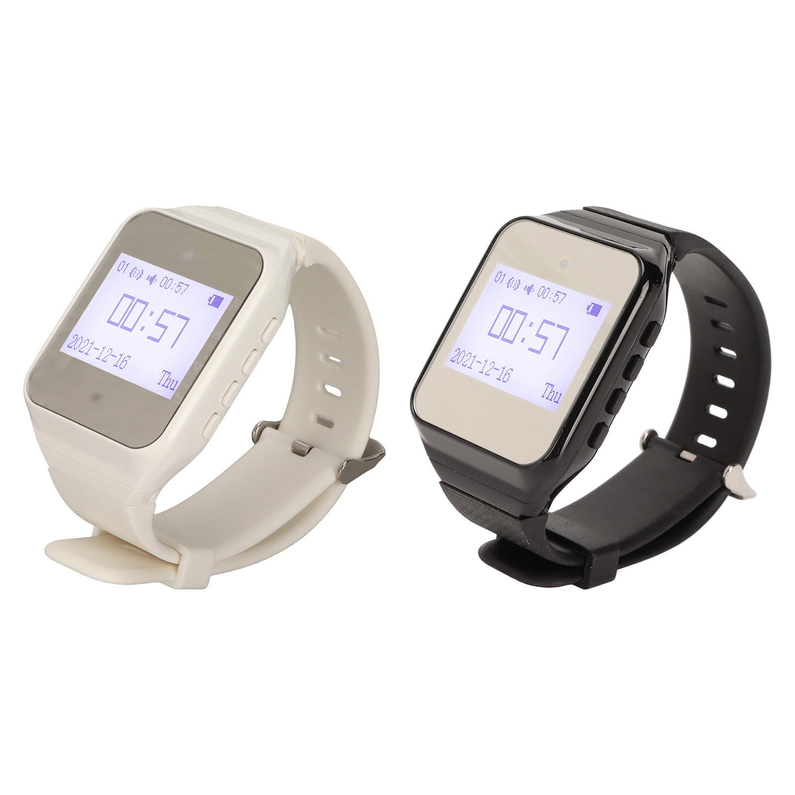 Watch Pager LCD Calendar Display One Button Alarm Vibration Wireless Calli FOD - Zdjęcie 26 z 28