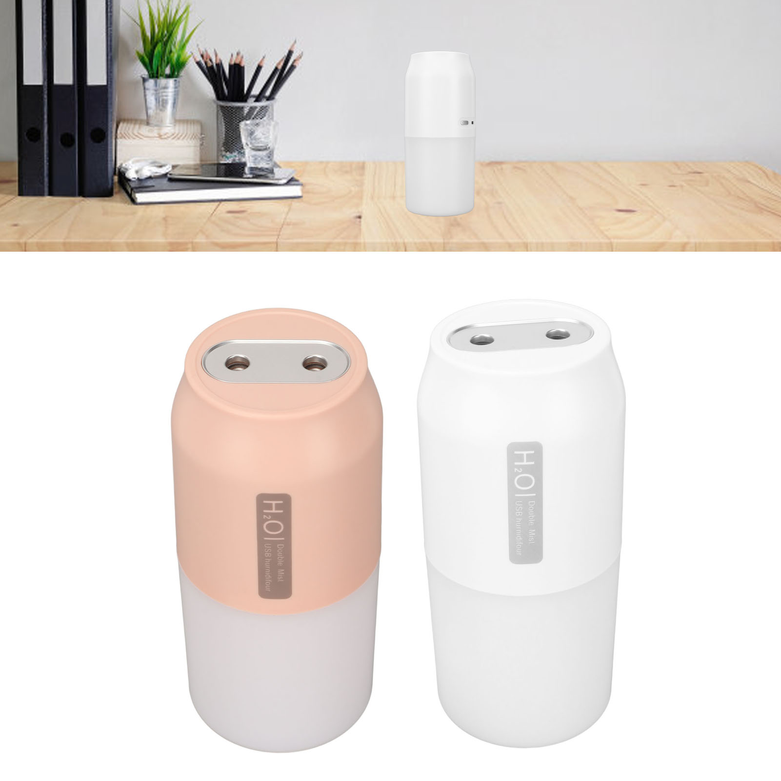 Mini Humidifier 280ml Two Spray Modes 10dB Low Noise Portable USB Humidifier FY - Bild 27 von 28