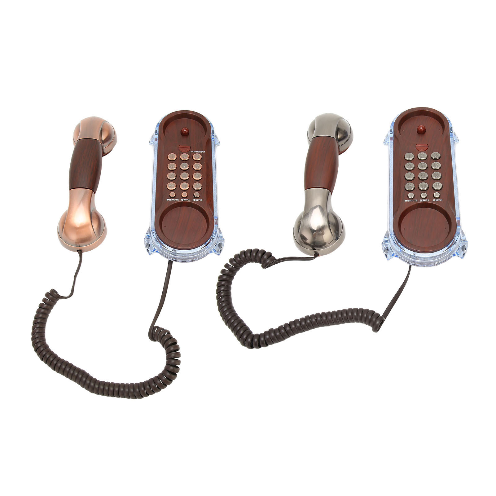 Retro Landline Phone Corded Home Phone Wall Mount Flash Phone For Home School FY - Afbeelding 25 van 28