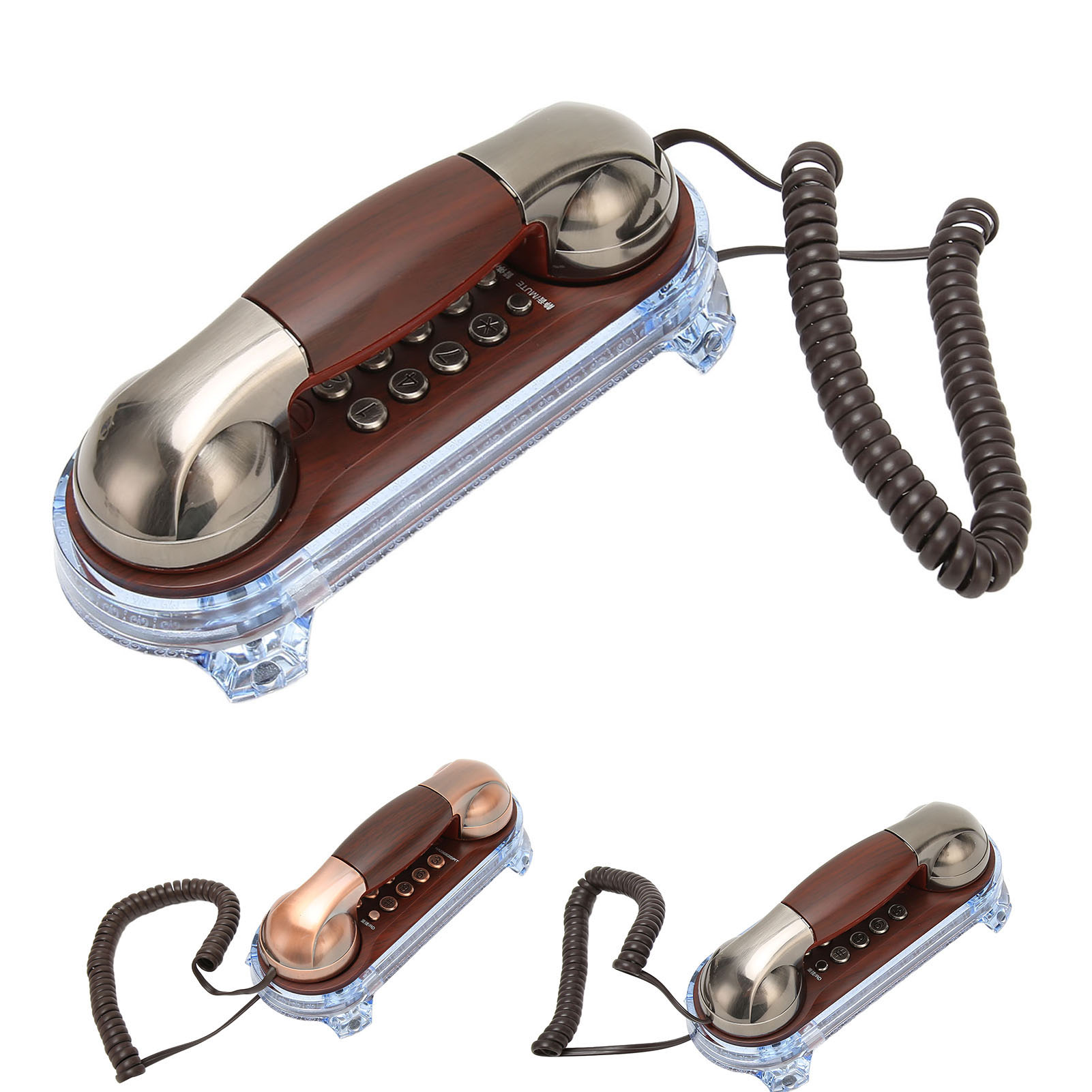 Retro Landline Phone Corded Home Phone Wall Mount Flash Phone For Home School FY - Afbeelding 26 van 28