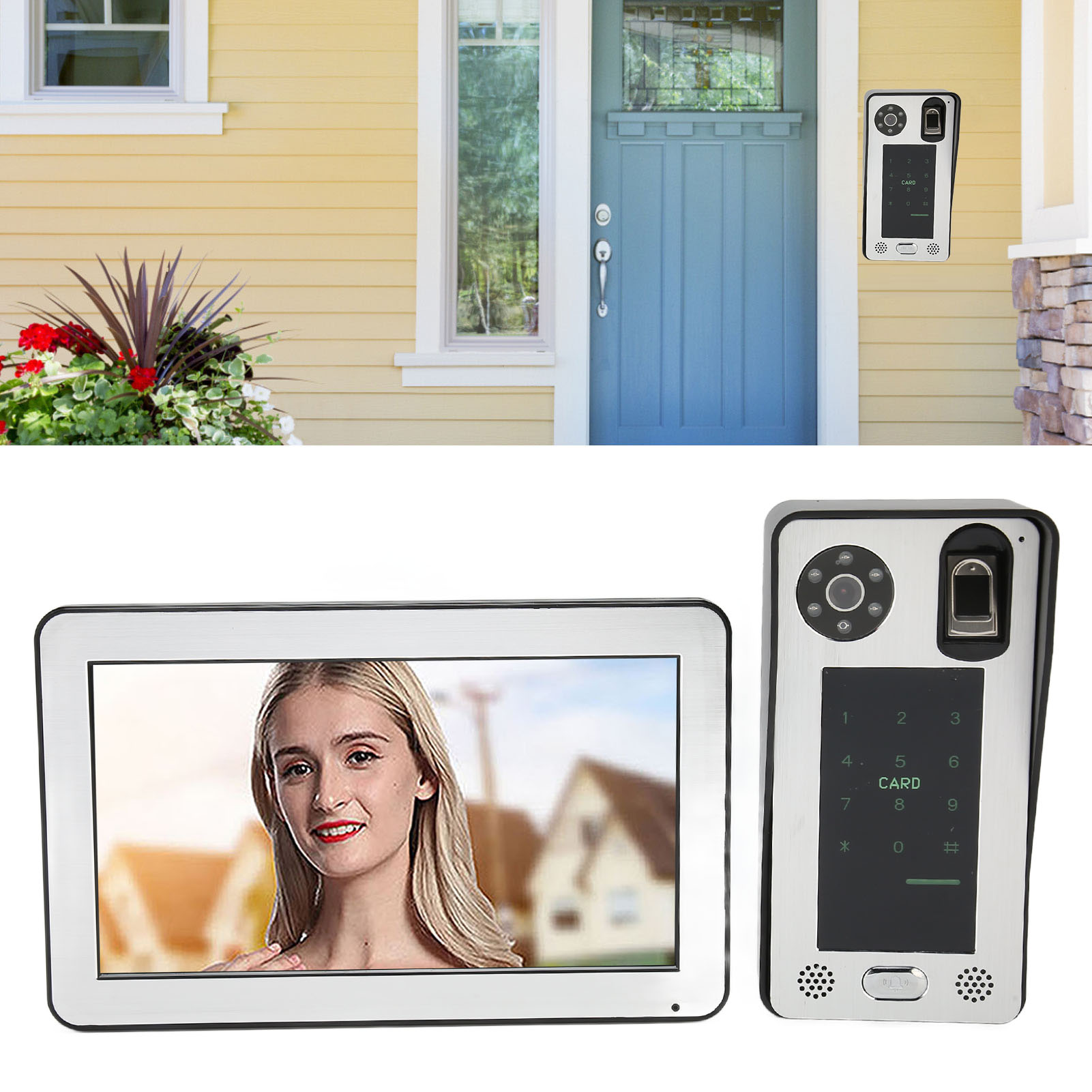 10 Inch WiFi Intercom Doorbells Fingerprint IC Card Video Door Access Contr HLF - Picture 15 of 18