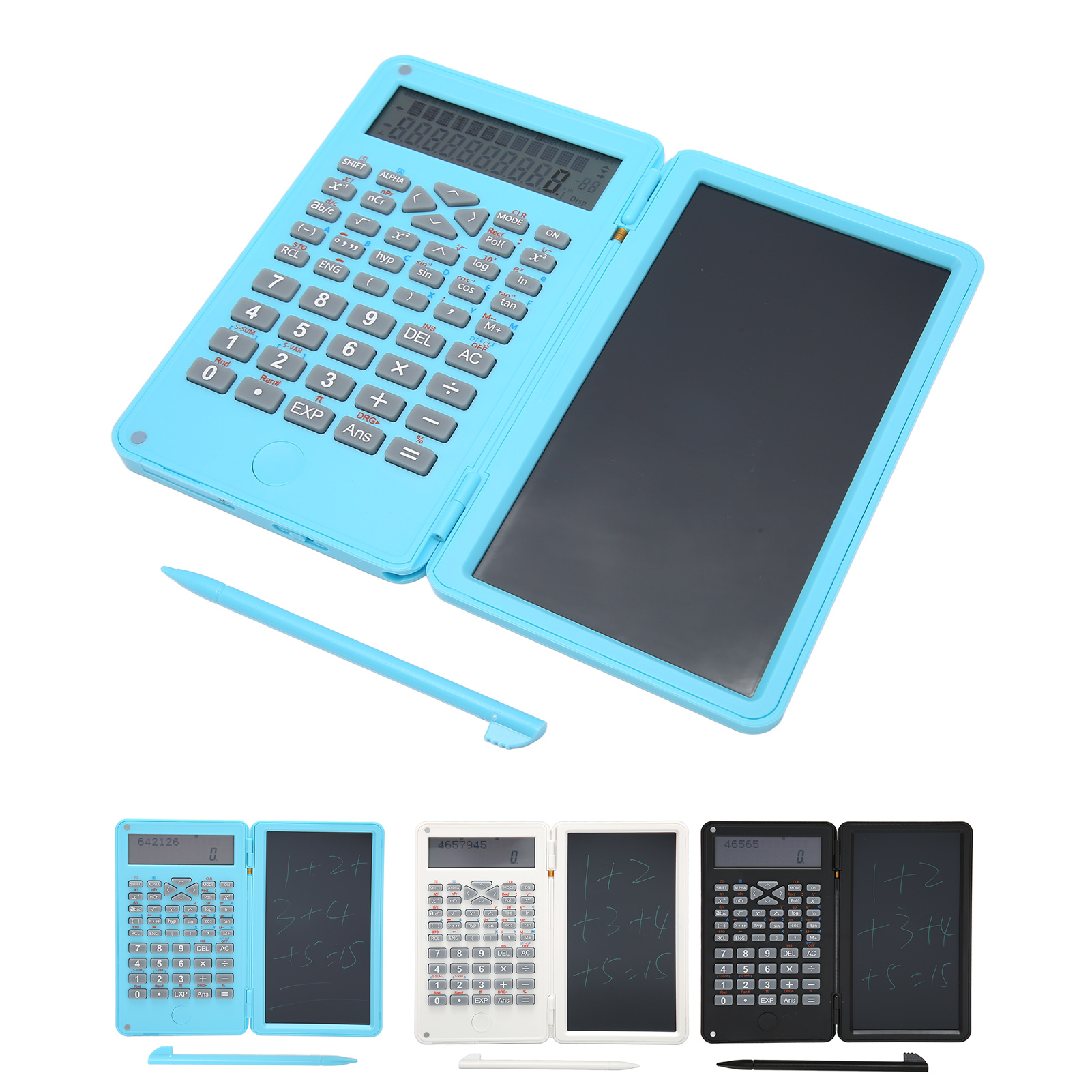 Calculator With Notepad Portable 10 Digits LCD Display Scientific Calculator FY - Afbeelding 32 van 33