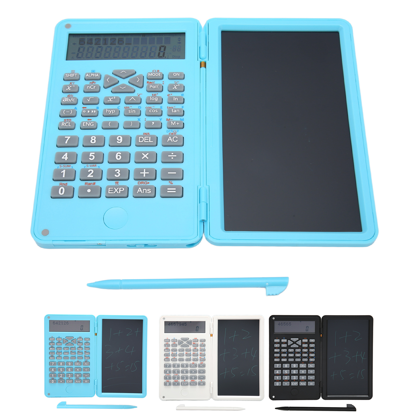 Calculator With Notepad Portable 10 Digits LCD Display Scientific Calculator FY - Afbeelding 25 van 33