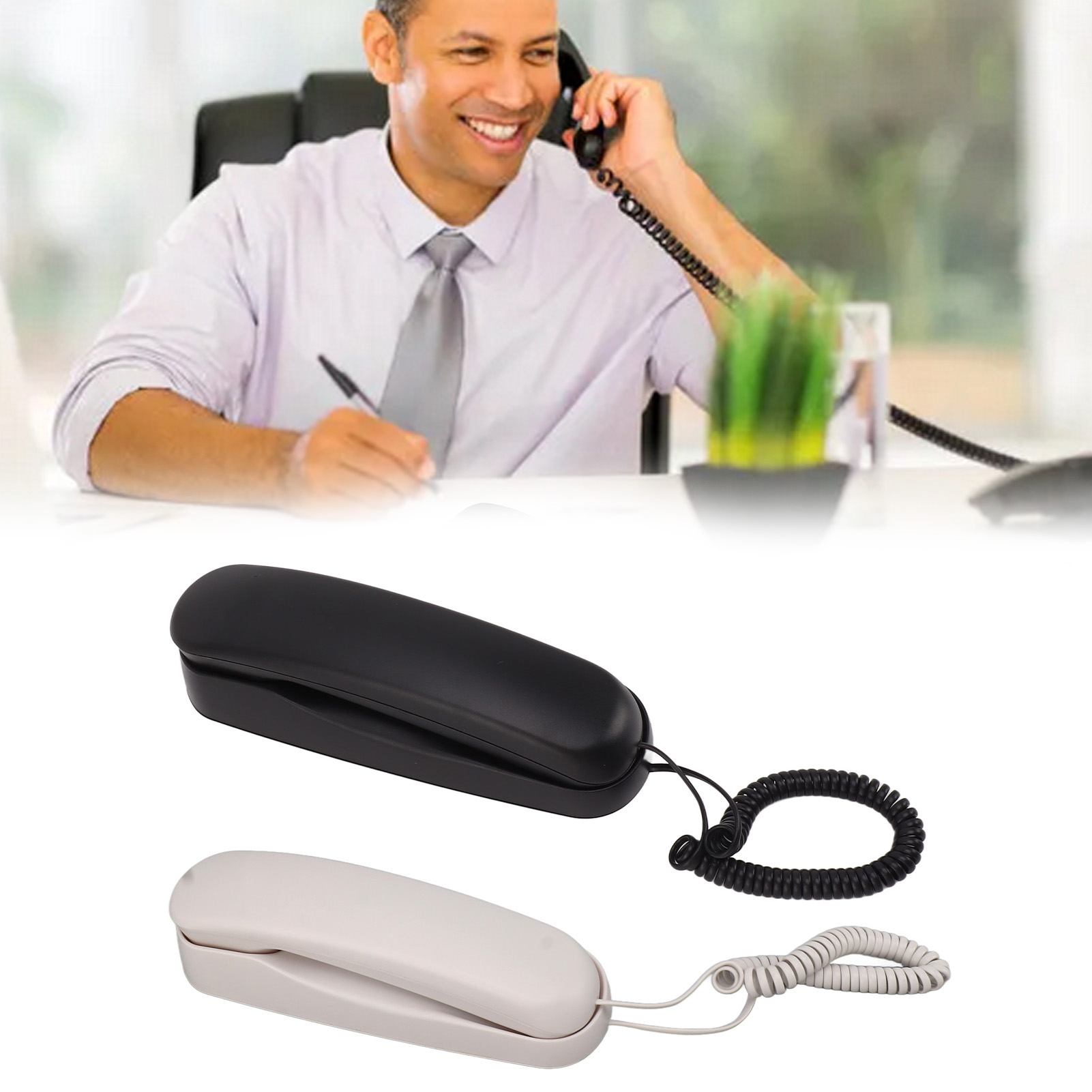 Corded Phone Multifunctional Clear Sound Adjustable Volume Wall Mountable Lan FY - Afbeelding 23 van 28