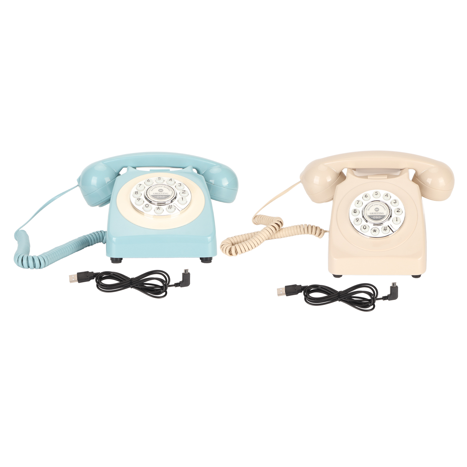Vintage Telephone Push Button Dialing Sound Message Record Retro Landline For CB - Afbeelding 26 van 29