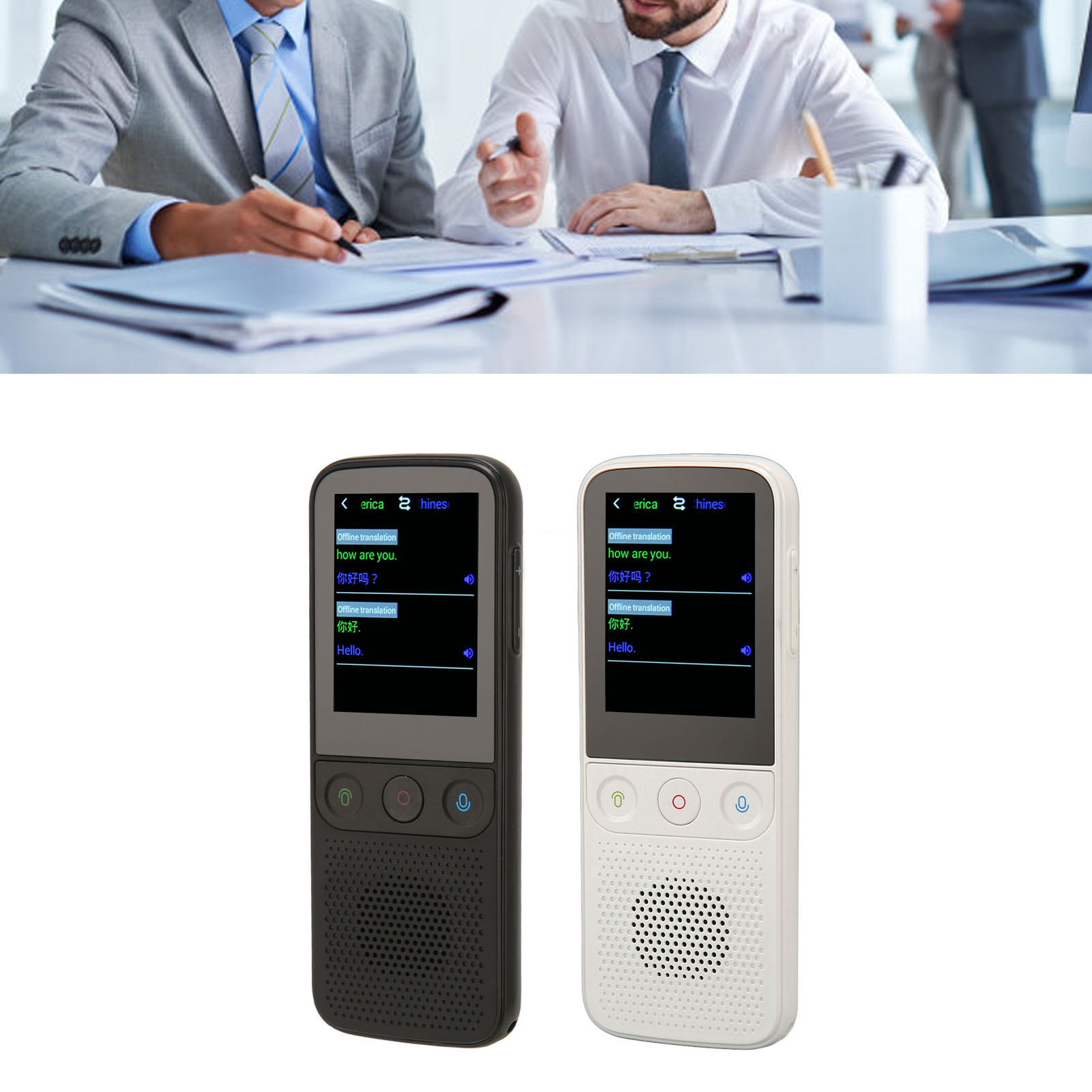 112 Languages Smart Voice Translator 2.4in Touch Screen 1GB RAM 8GB ROM Porta FY - Afbeelding 26 van 28