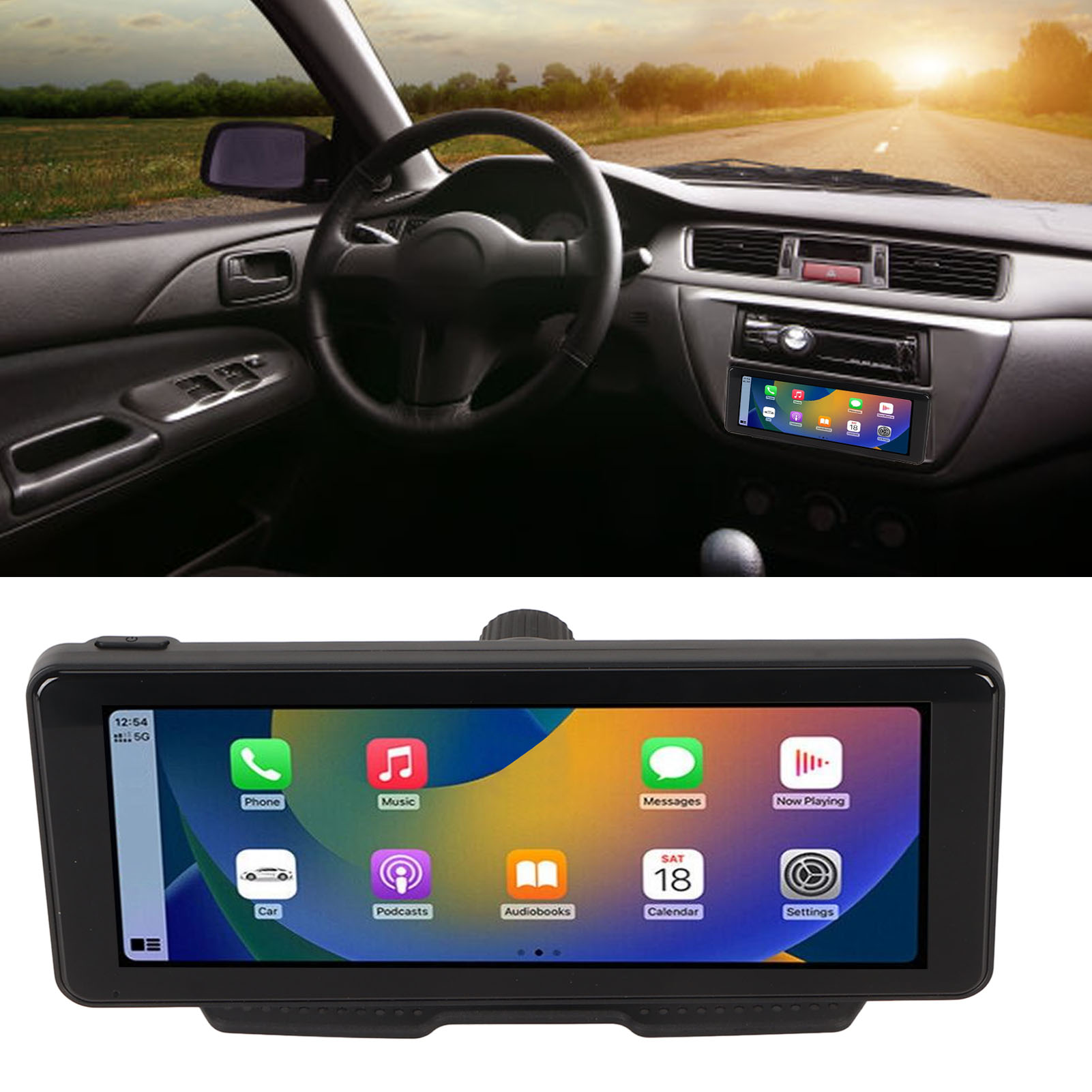 6.86in Wireless BT Car Stereo With For CarPlay For Andr-oid Auto Mirror Link SAL - Zdjęcie 27 z 30
