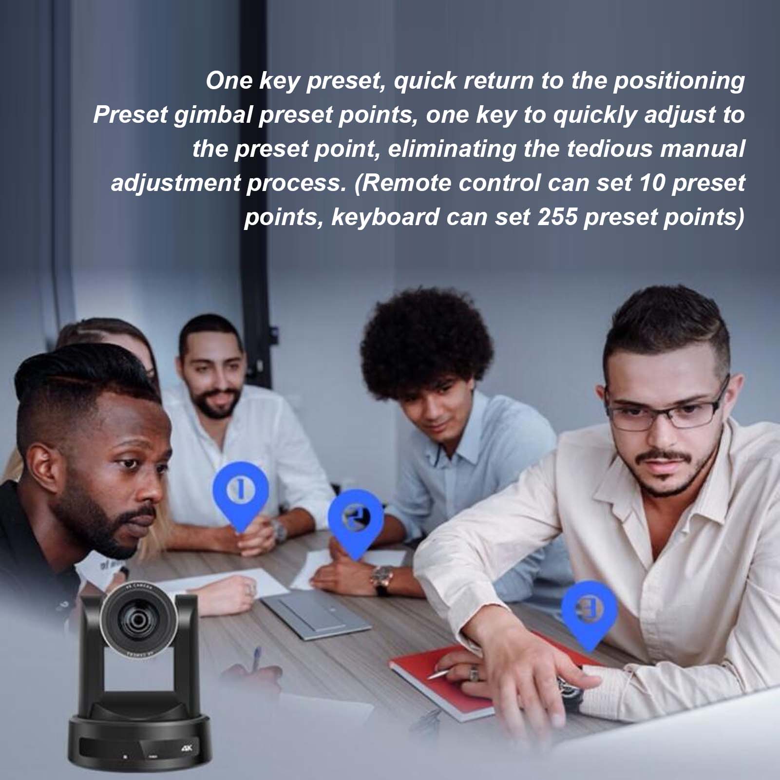 4K UHD PTZ Camera 20X Zoom Auto Focus Rotatable Lens AI Tracking Video Conf Kit - Photo 26/30
