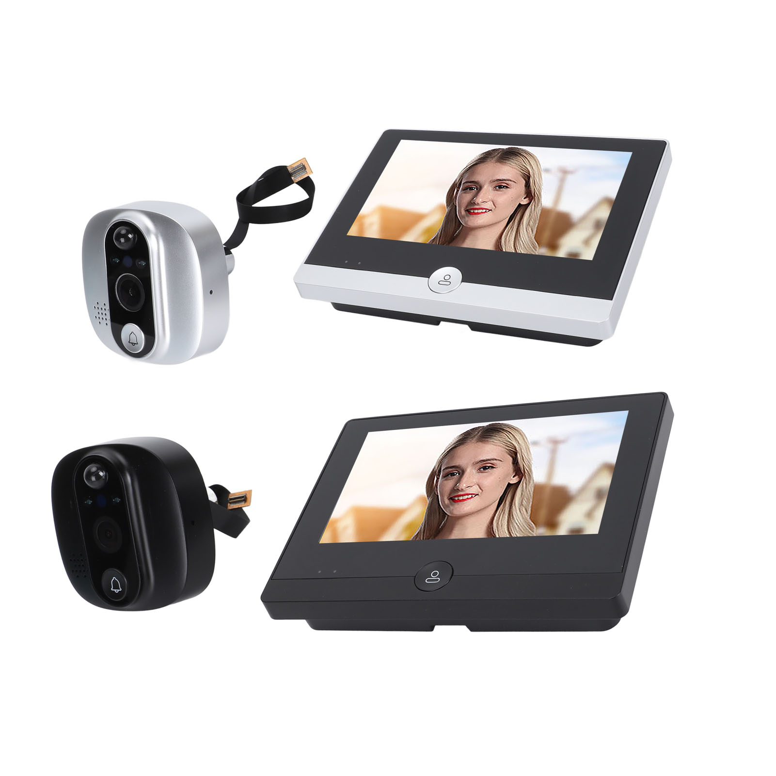 4.3in Peephole Camera 1080P WIFI Front Door 150° Wide Angle Motion Detection NEW - Afbeelding 14 van 18