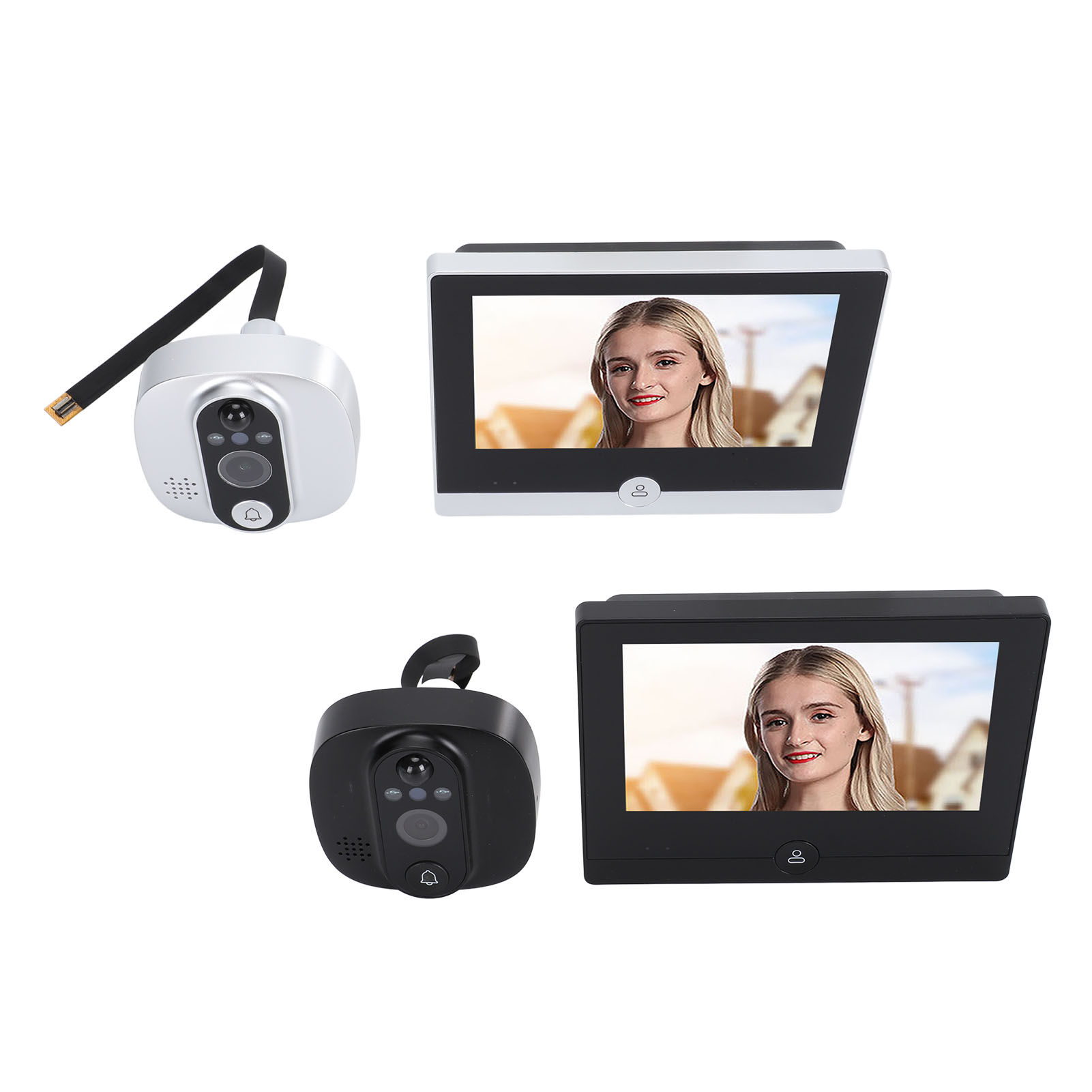 4.3in Peephole Camera 1080P WIFI Front Door 150° Wide Angle Motion Detection NEW - Afbeelding 16 van 18