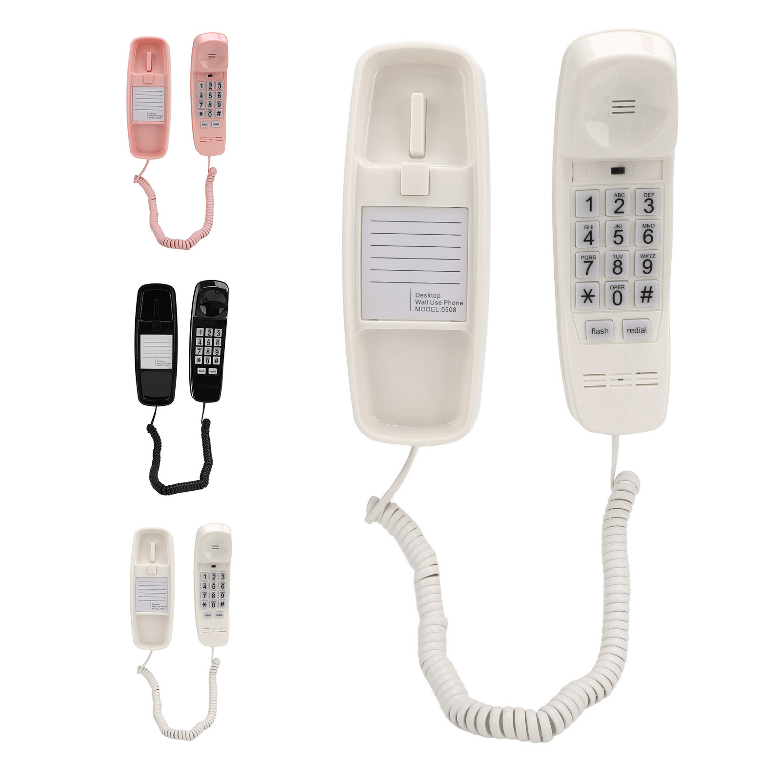 Telefon przewodowy Montaż ścienny Duży przycisk Regulacja głośności Przyjazny dla seniorów Przewodowy FY - Zdjęcie 28 z 32