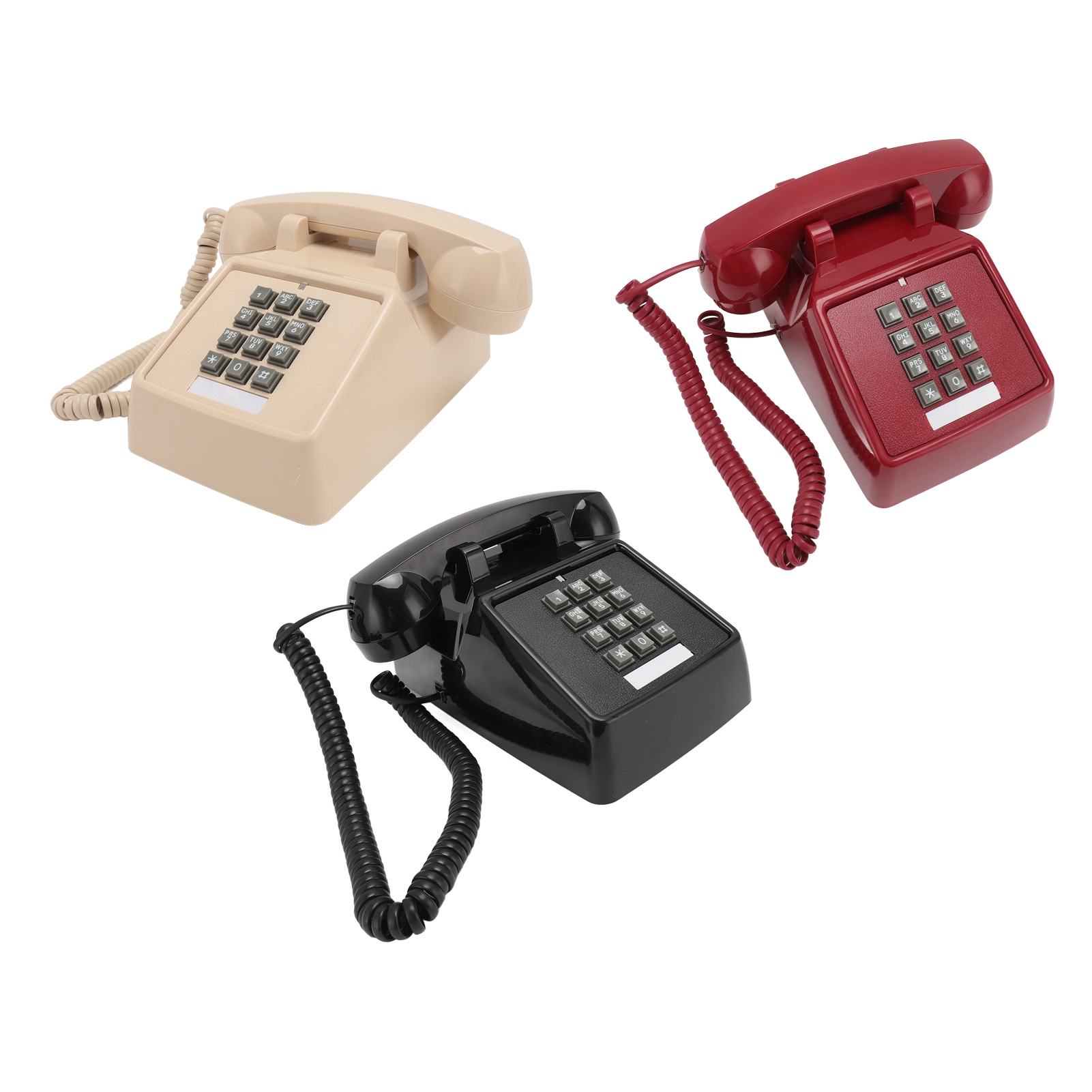 Vintage Corded Phone Mechanical Ringer Volume Control Large Button Retro Desk FY - Afbeelding 27 van 31
