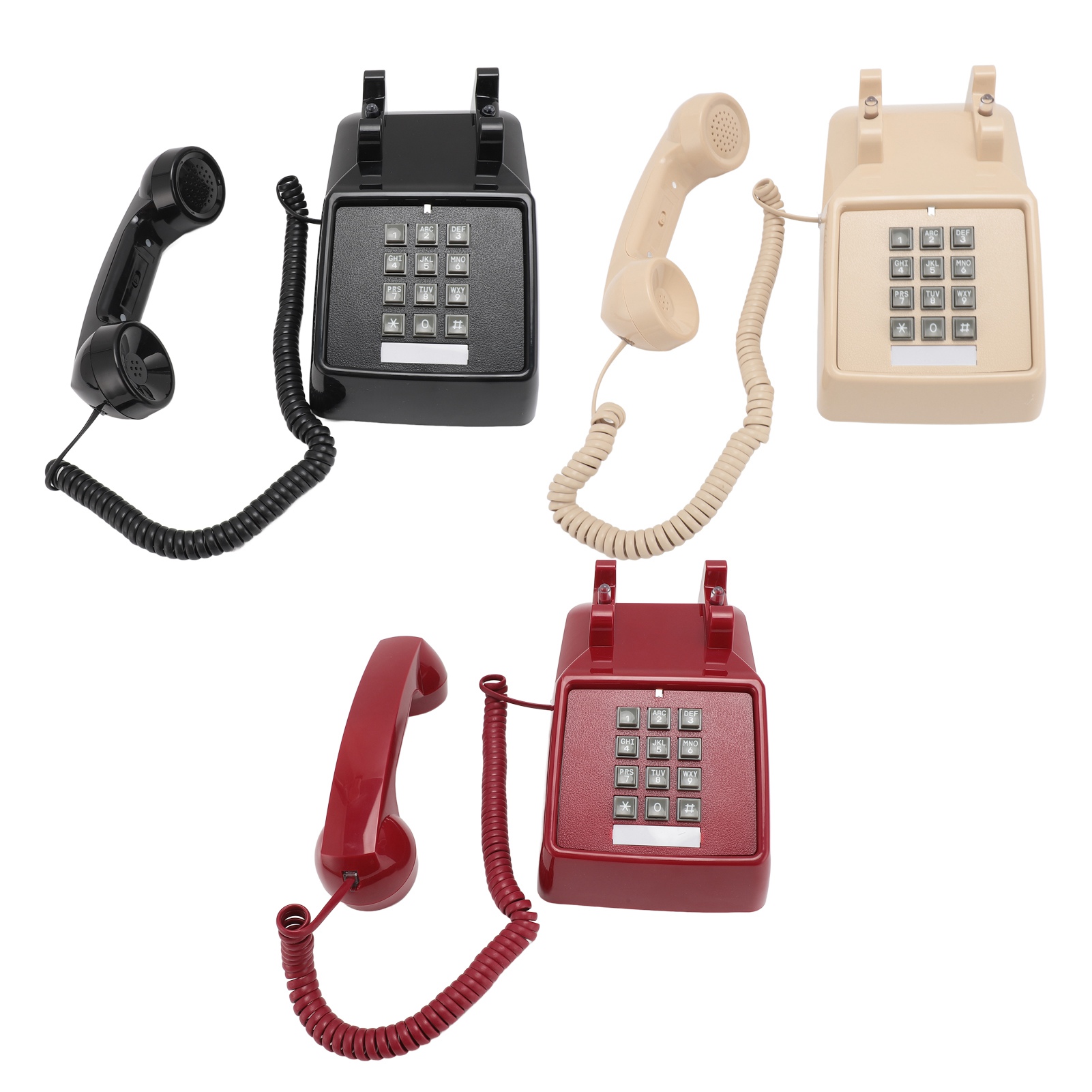 Vintage Corded Phone Mechanical Ringer Volume Control Large Button Retro Desk FY - Afbeelding 24 van 31