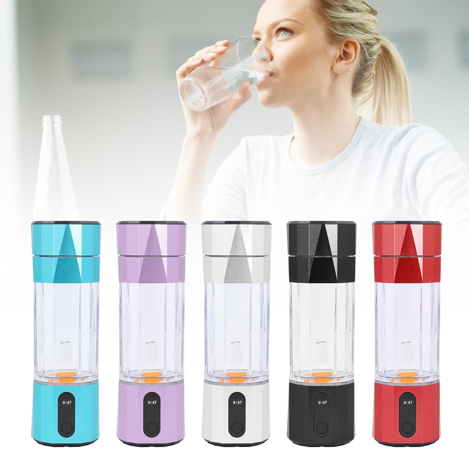 Hydrogen Water Bottle 6000 To 8000 PPB Portable Rechargeable Quick Electroly Hot - Picture 26 of 36