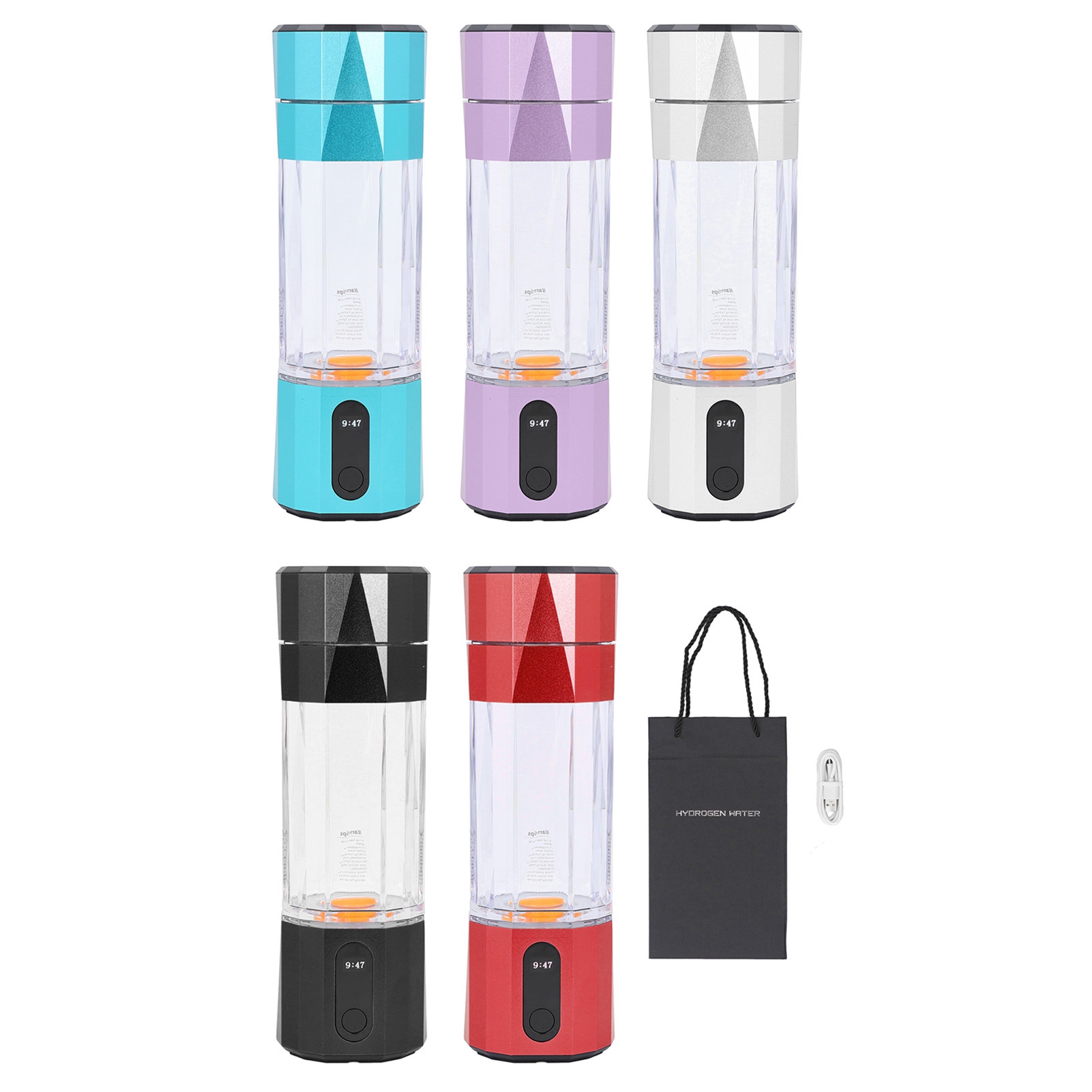 Hydrogen Water Bottle 6000 To 8000 PPB Portable Rechargeable Quick Electroly Hot - Picture 32 of 36