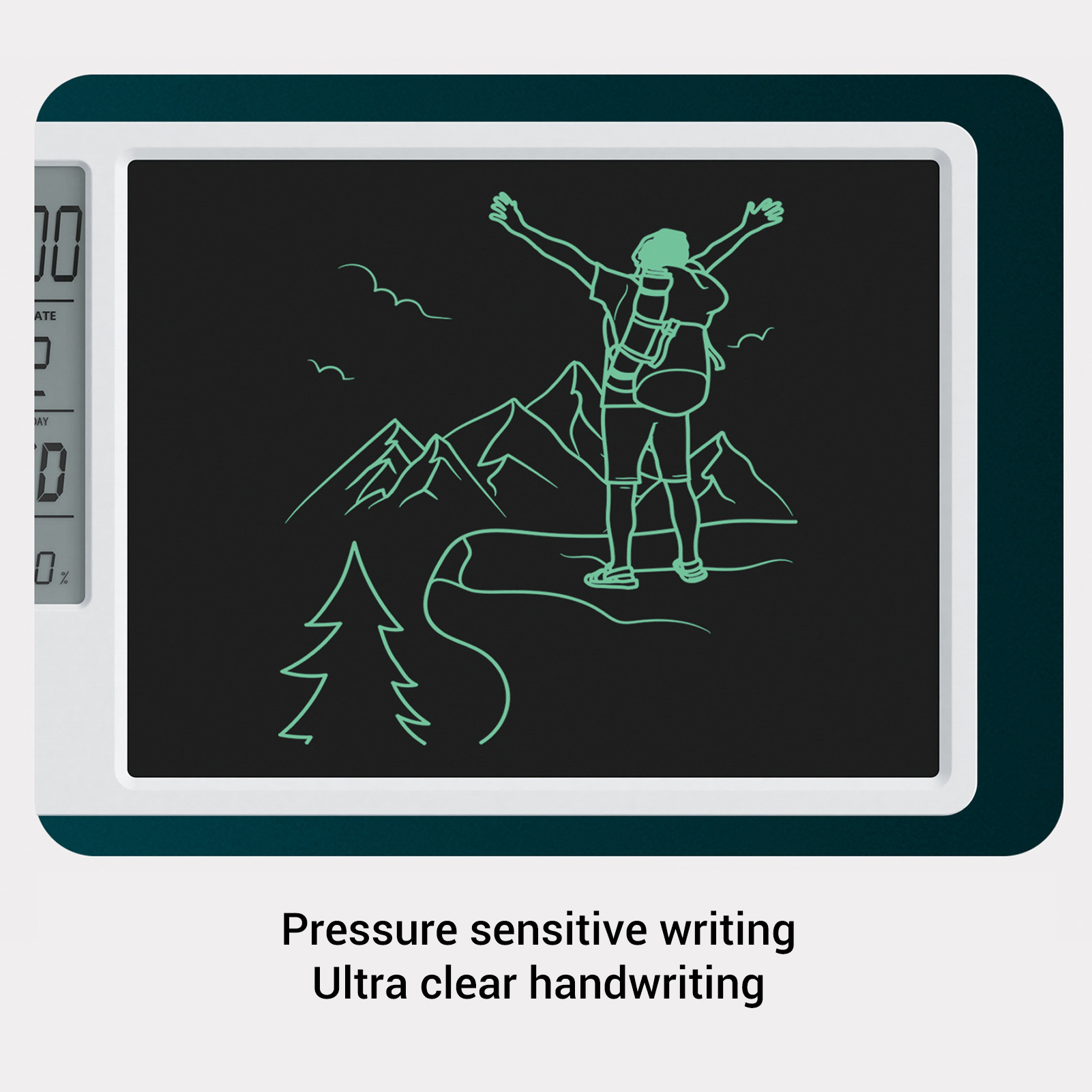 Electronic Desktop Calendar With Erasable LCD Writing Tablet Digital Clock Da CB - Afbeelding 27 van 28