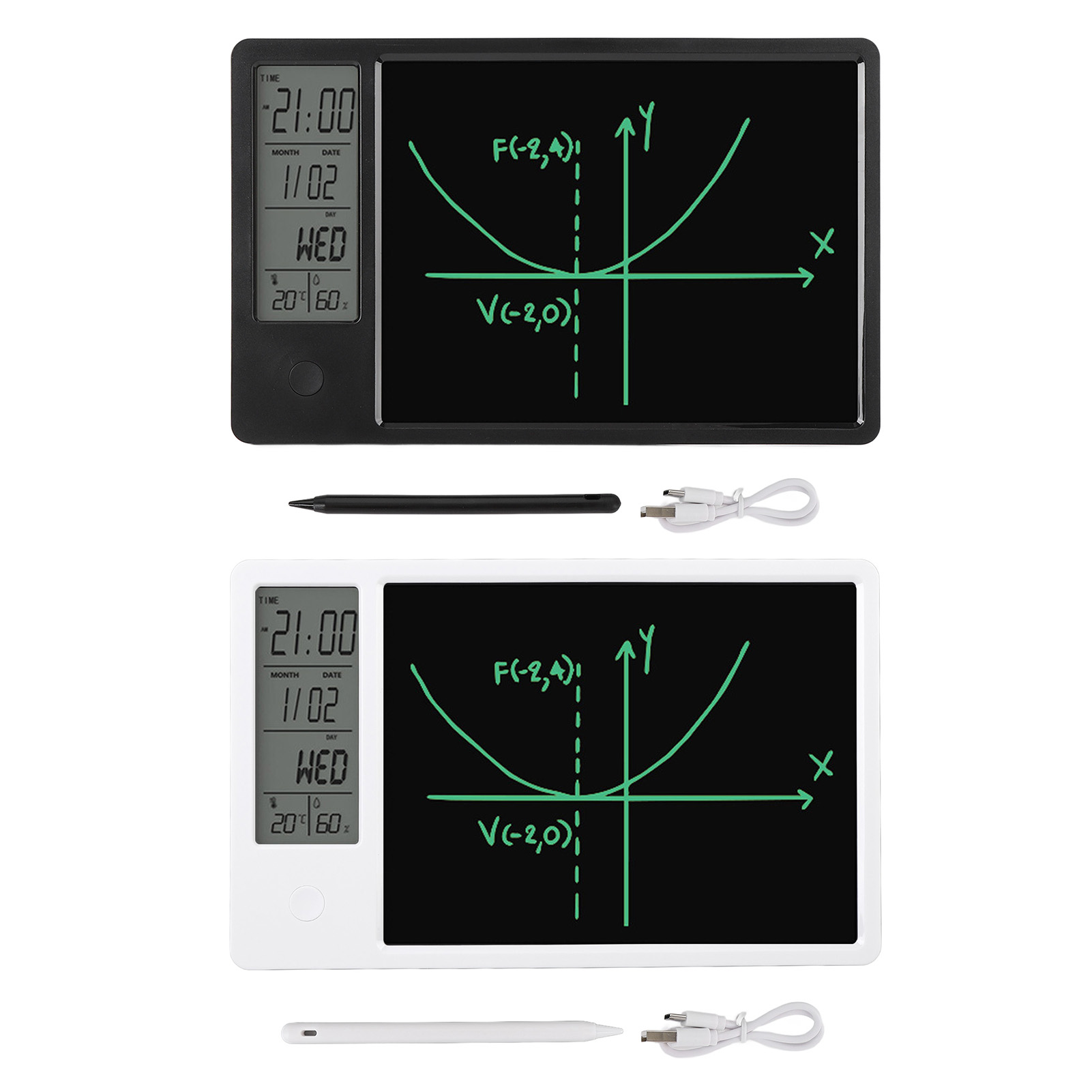 Electronic Desktop Calendar With Erasable LCD Writing Tablet Digital Clock Da FY - Bild 25 von 28