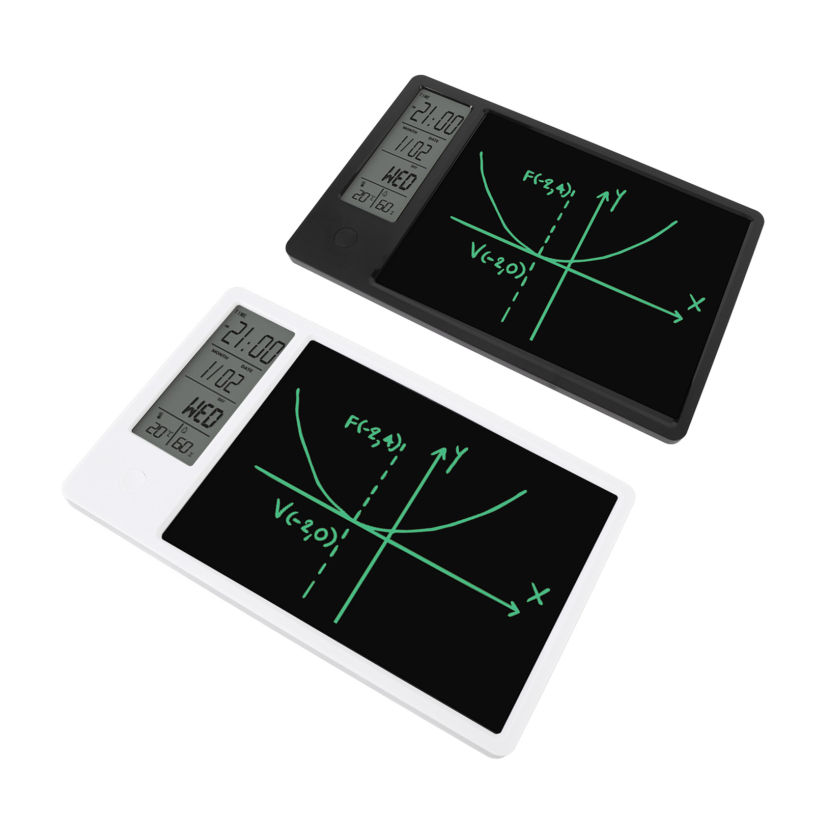 Electronic Desktop Calendar With Erasable LCD Writing Tablet Digital Clock Da CB - Afbeelding 23 van 28