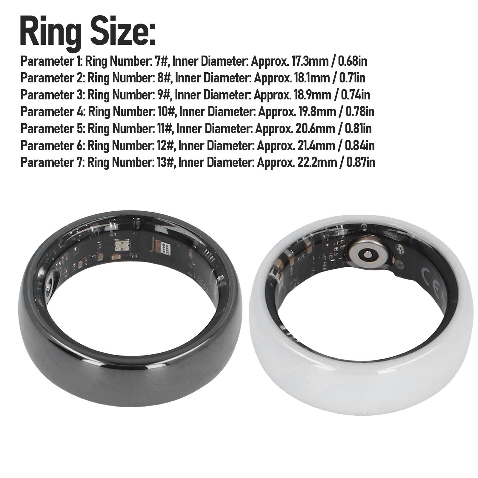 Smart Health Ring 5ATM Rain Proof Low Power Consumption Gesture Control Came HG5 - Photo 34 sur 54