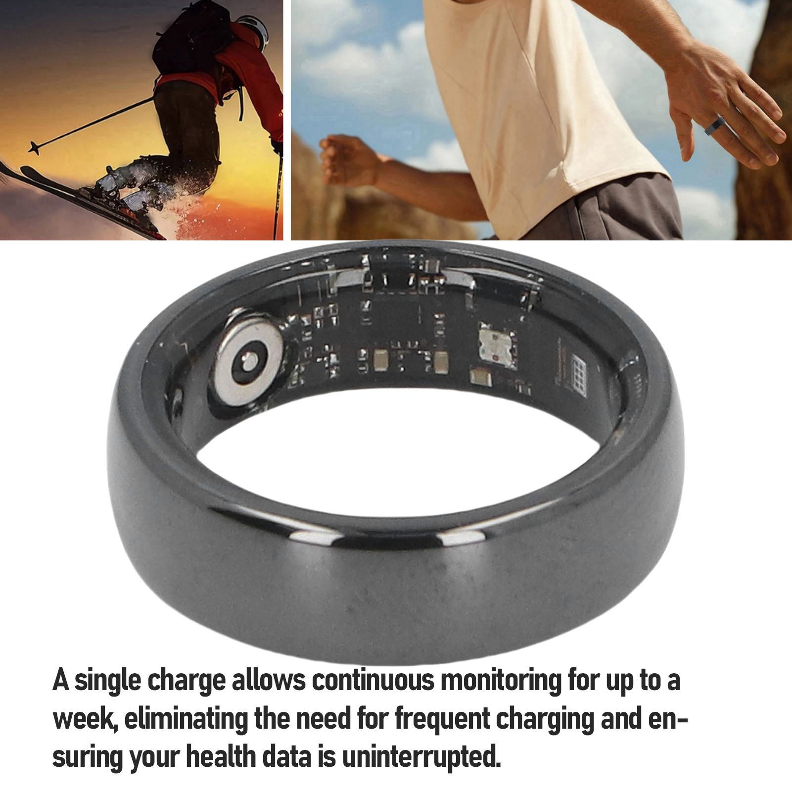 Smart Health Ring 5ATM Rain Proof Low Power Consumption Gesture Control Came HG5 - Photo 21 sur 54