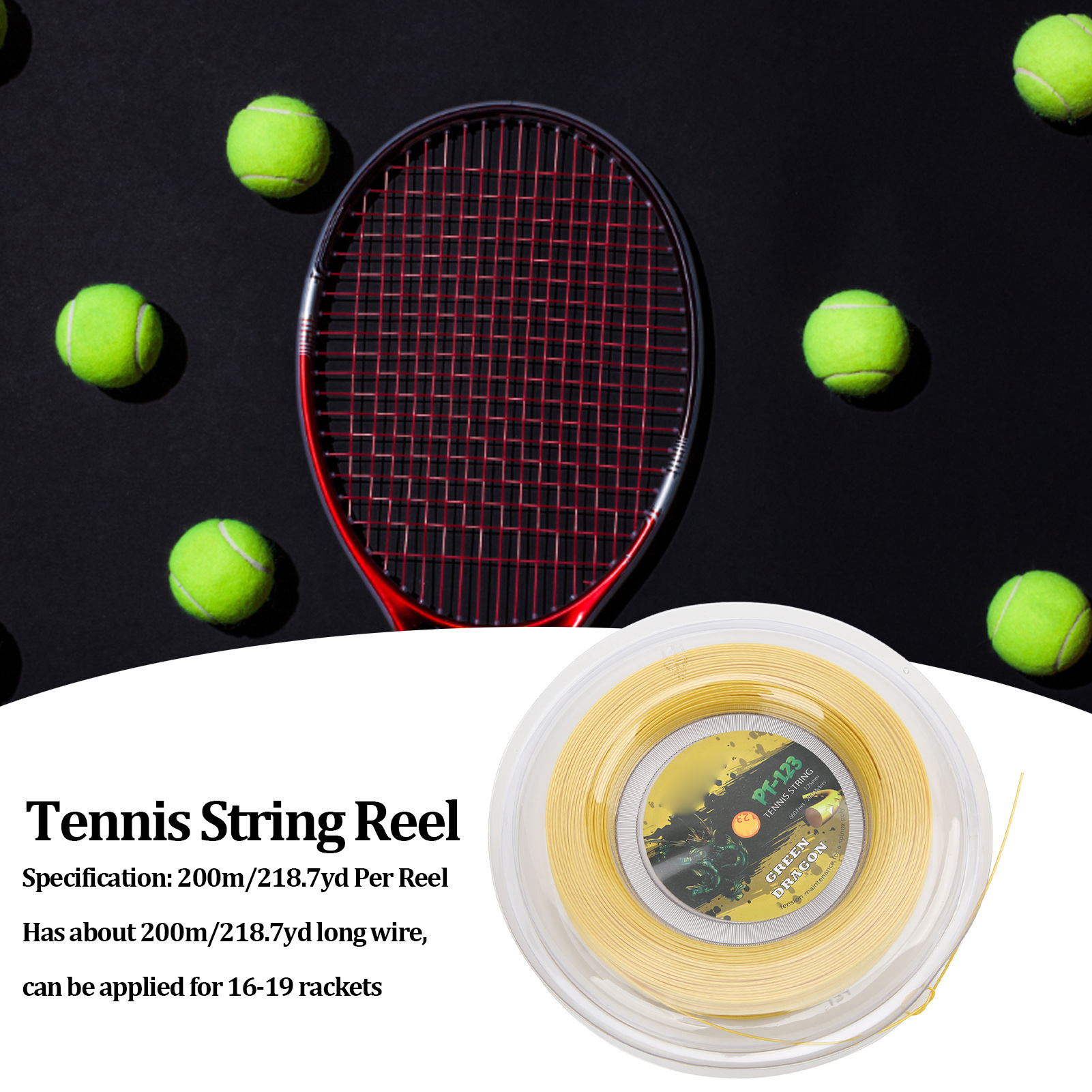 TENNIS RACQUET STRING Reel Tennis String Super 1.25mm/17g High