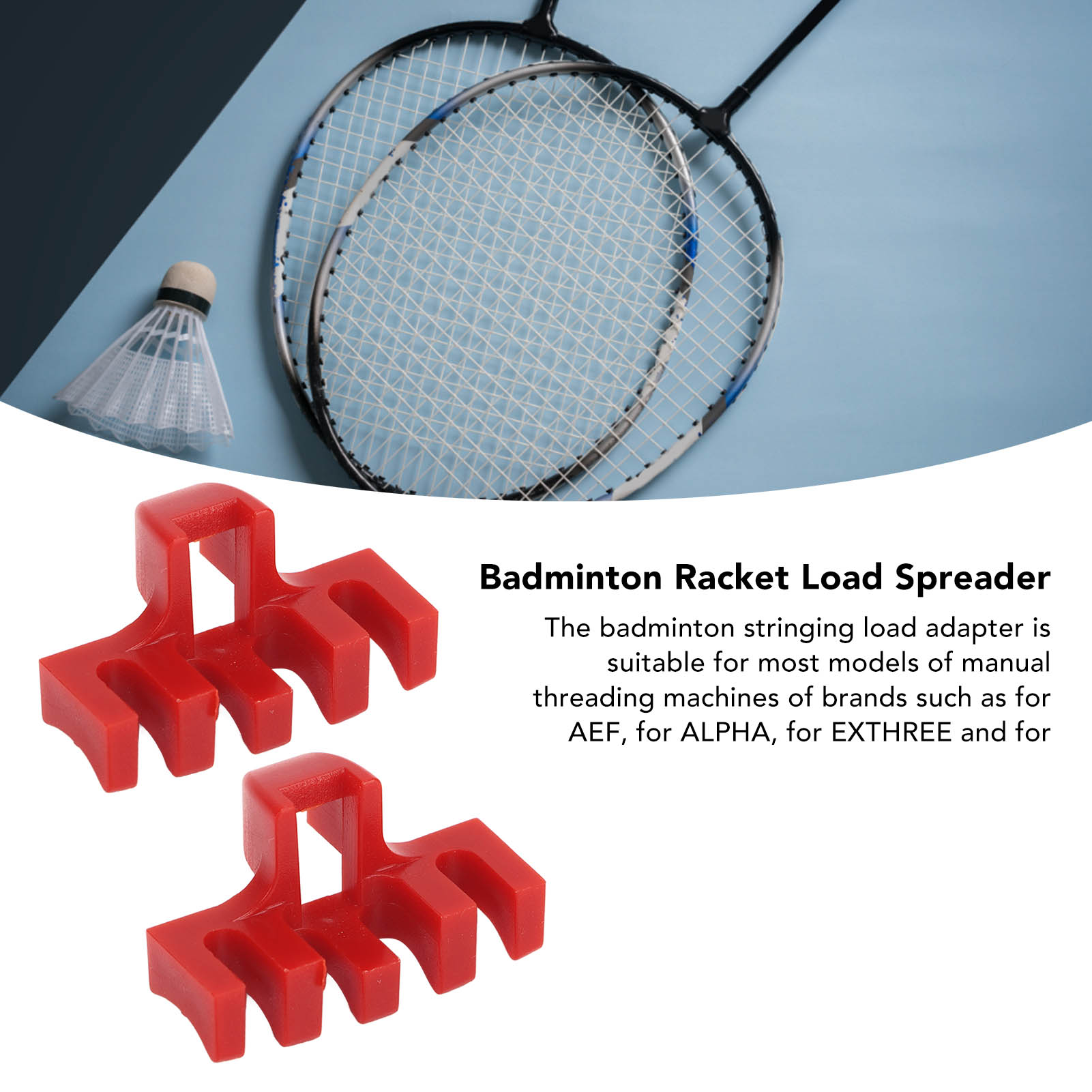 (Red) Durable Badminton Racket Load Spreader Tool For Threading ...