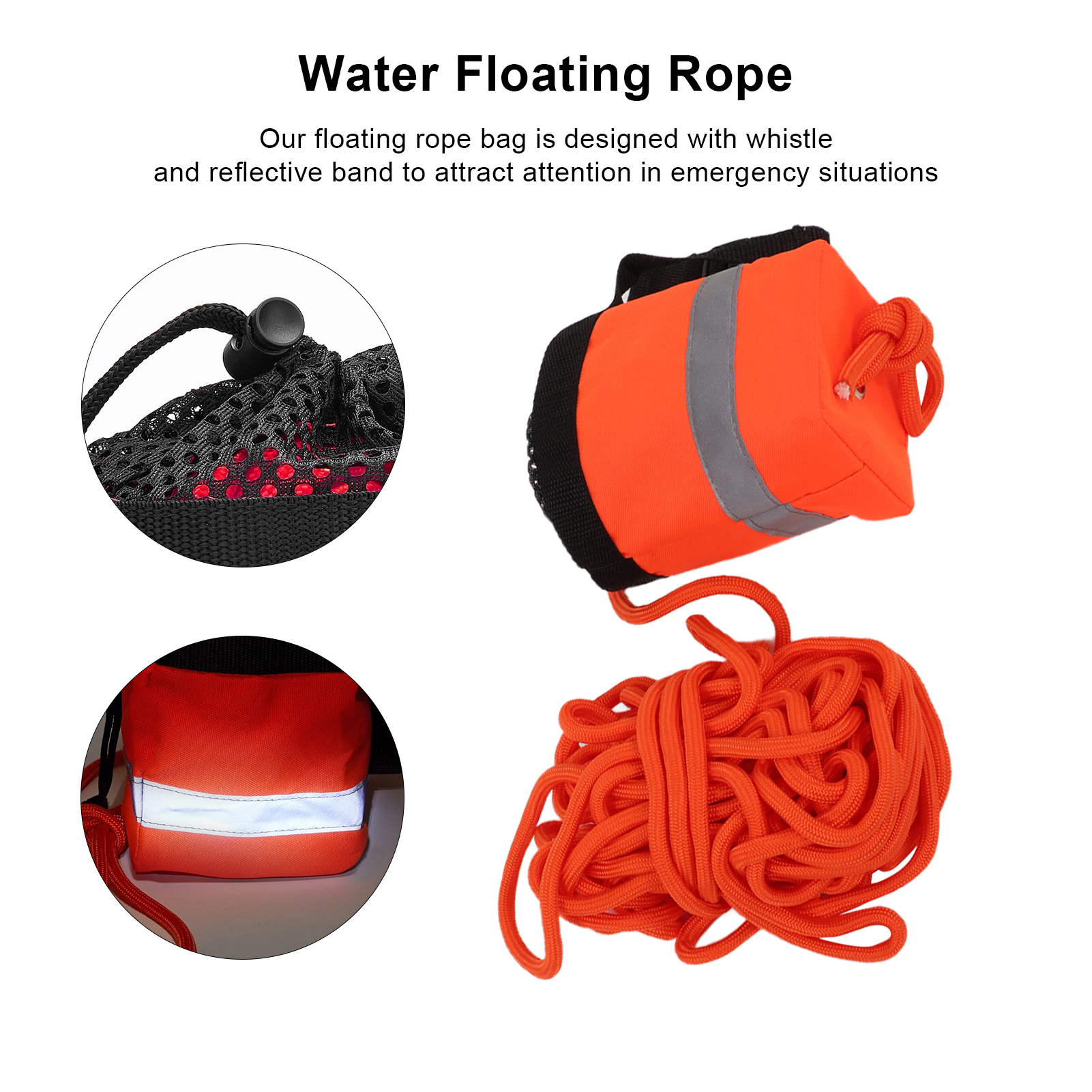 Throw Rope Bag Life Saving Reflective Rope Water Floating Bag Saving FA - Picture 24 of 28