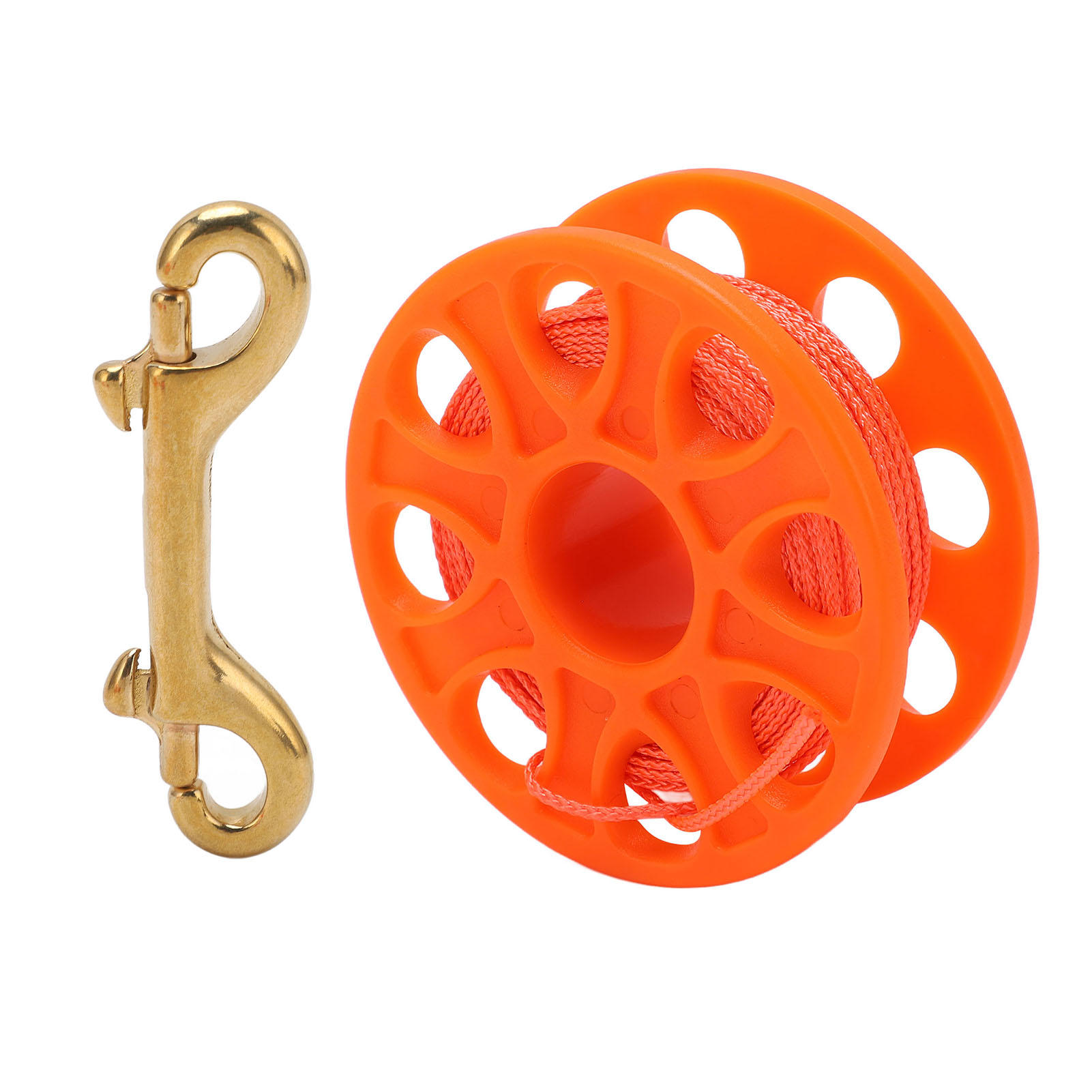 30M Scuba Diving Reel Scuba Diving Finger Spool With Double Ended Bolt Snap Clip