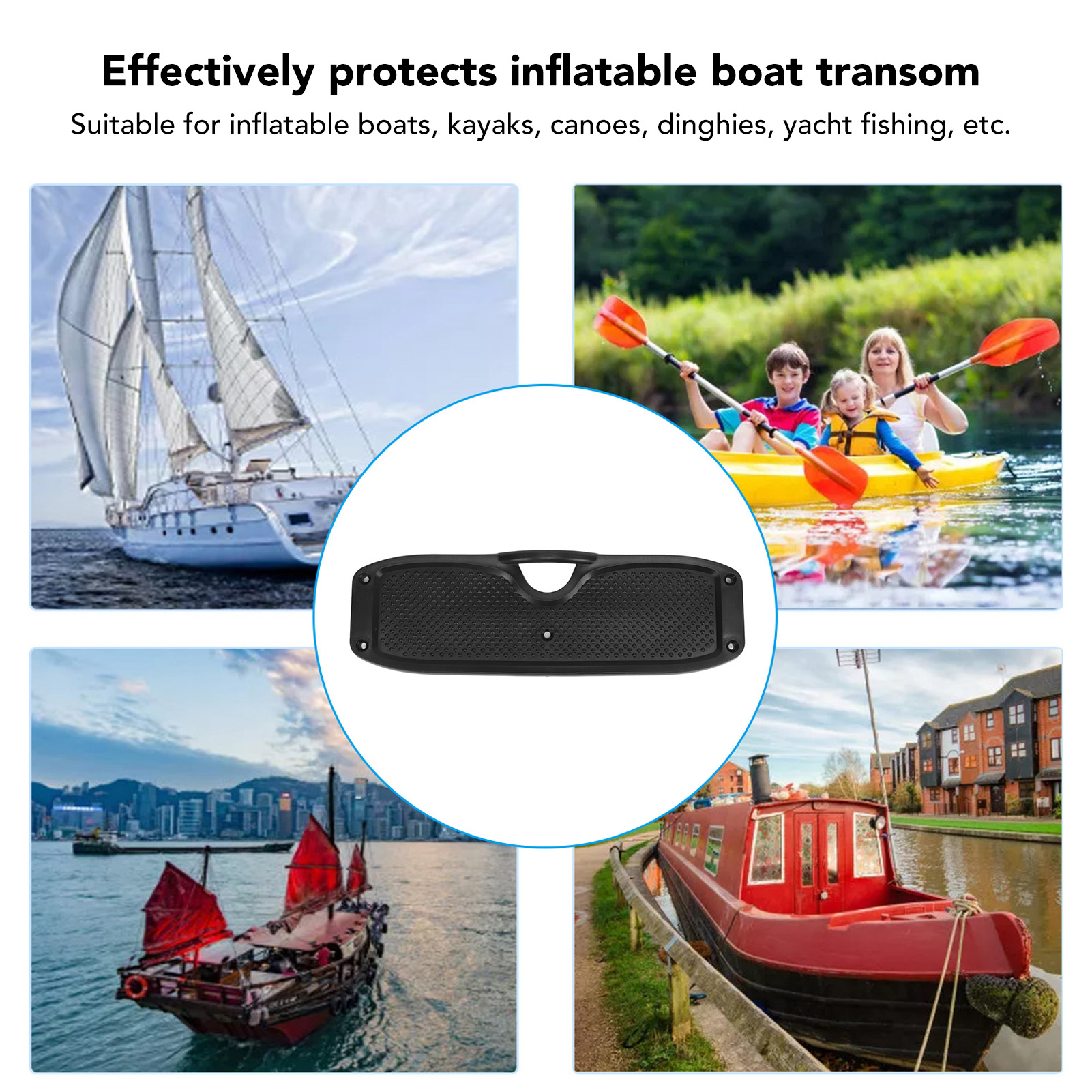 PVC Transom Plate Outboard Mounting Engine Bracket For Inflatable Boat Rubber Di - Picture 25 of 28