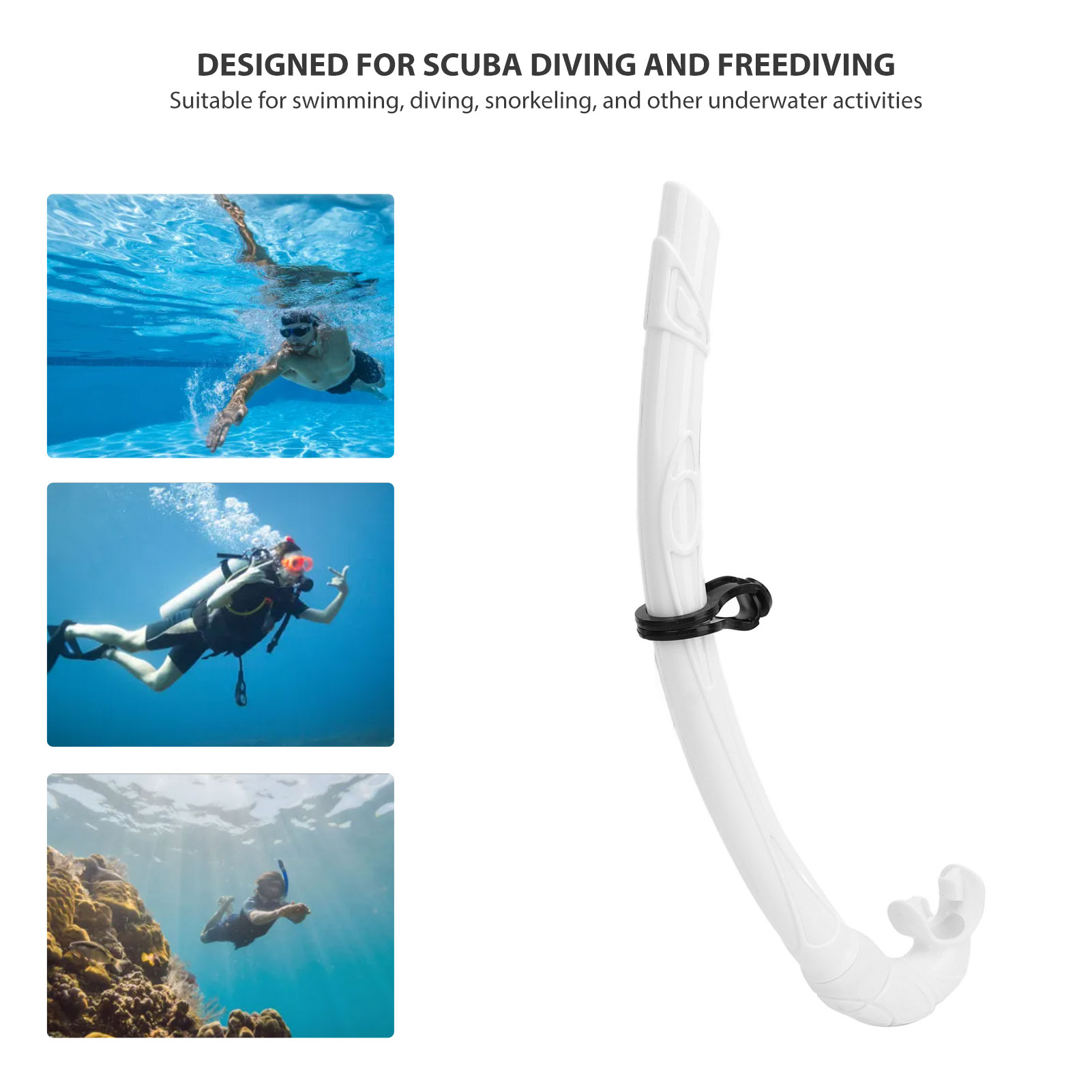 Single Breath Amazon Freedive Snorkle, Mask Set Adult Snorkel Tube
